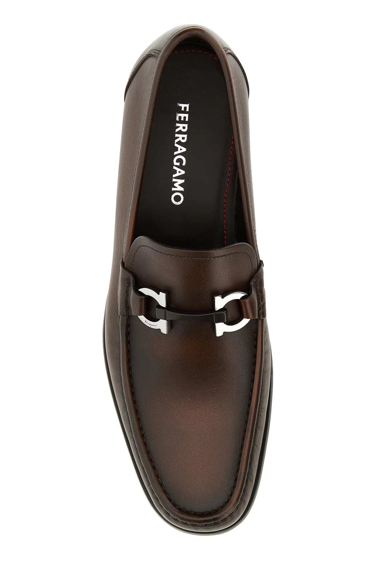 029457 7787872E MIDHICTMOR BROWN FERRAGAMO MEN SHOES - Image 4