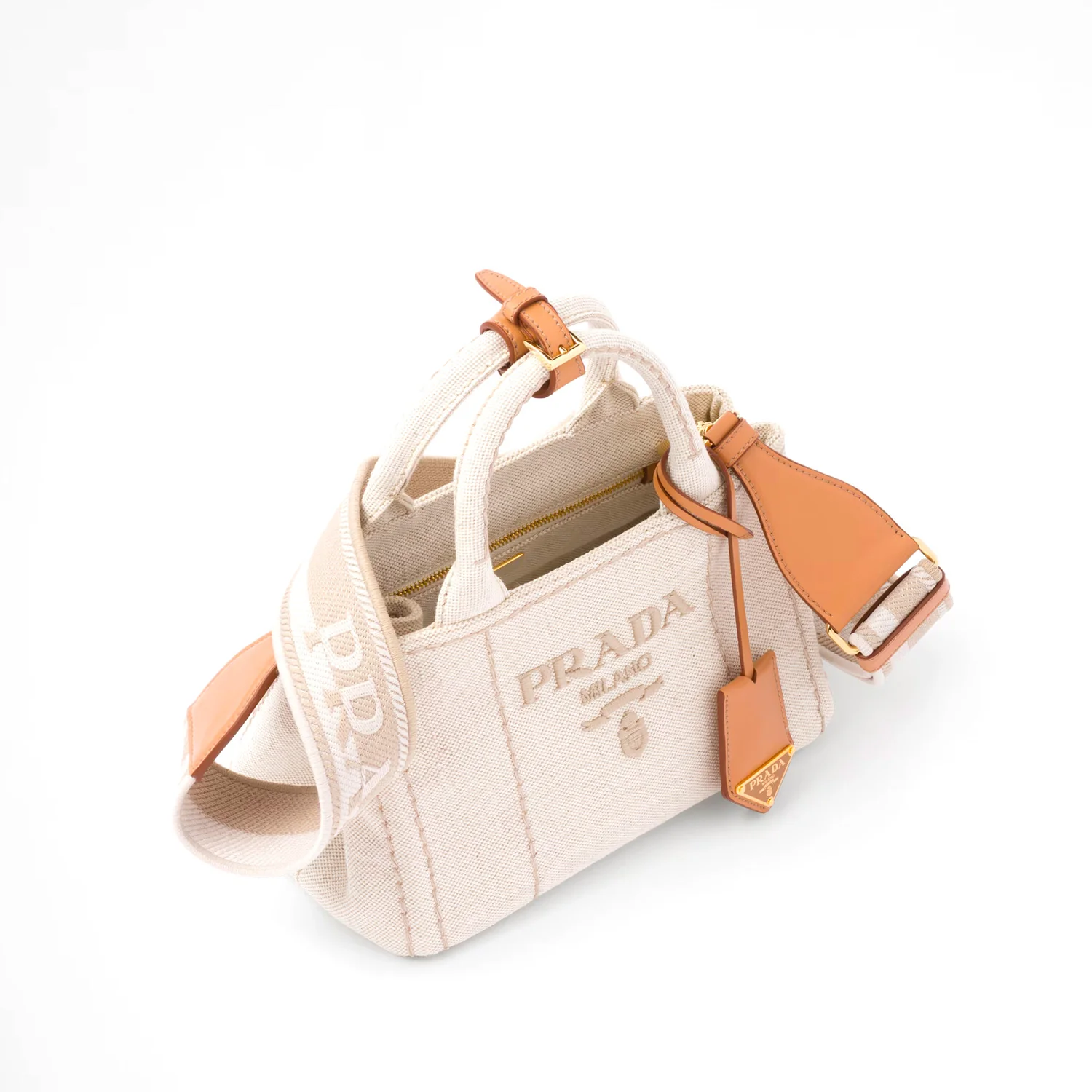 Mini Linen Blend Handbag - Image 2