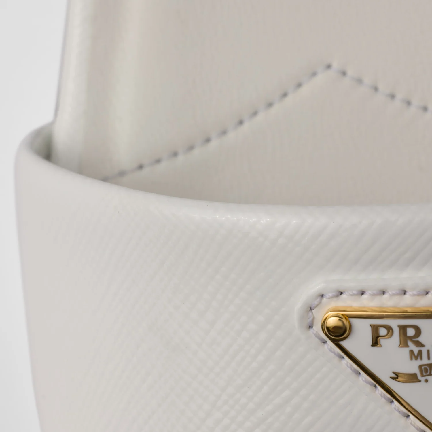 Prada Saffiano Patent Leather Slides - Image 4