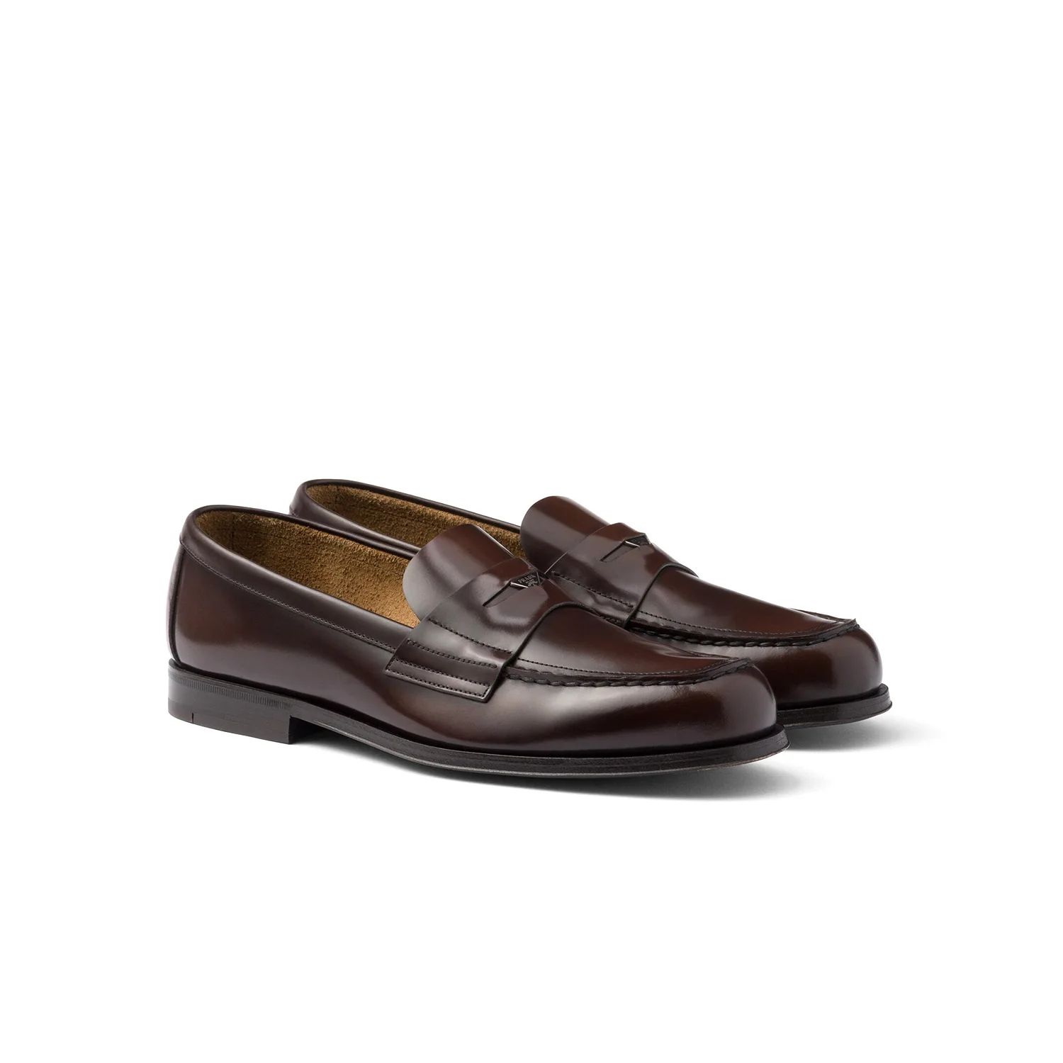 Prada Brushed Leather Loafers