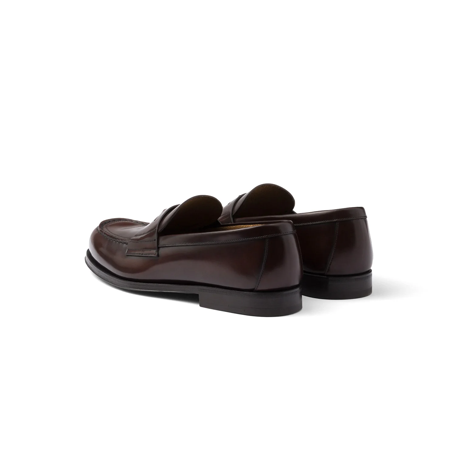 Prada Brushed Leather Loafers - Image 3