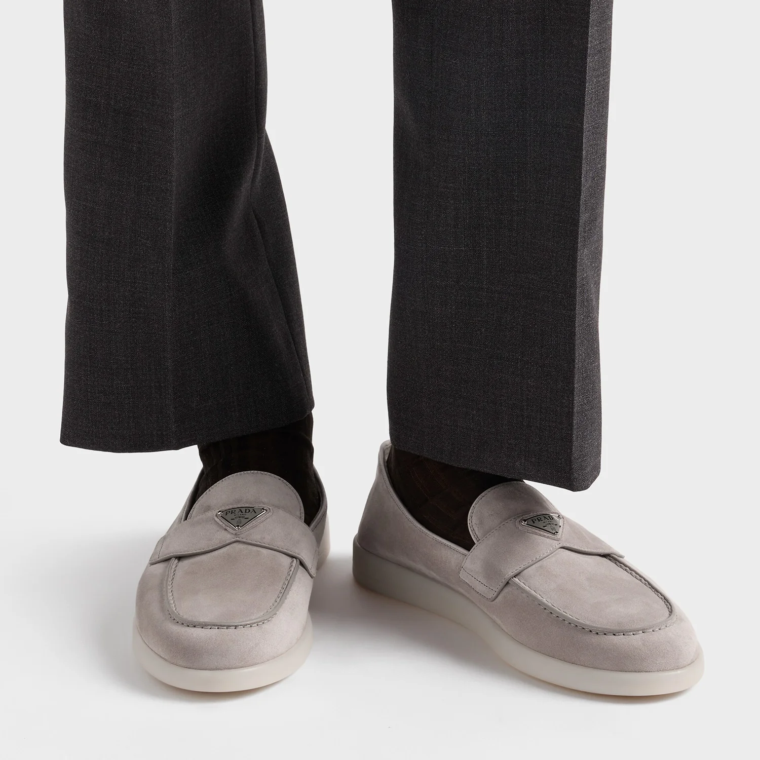 Prada Iconic Suede Loafers - Image 4