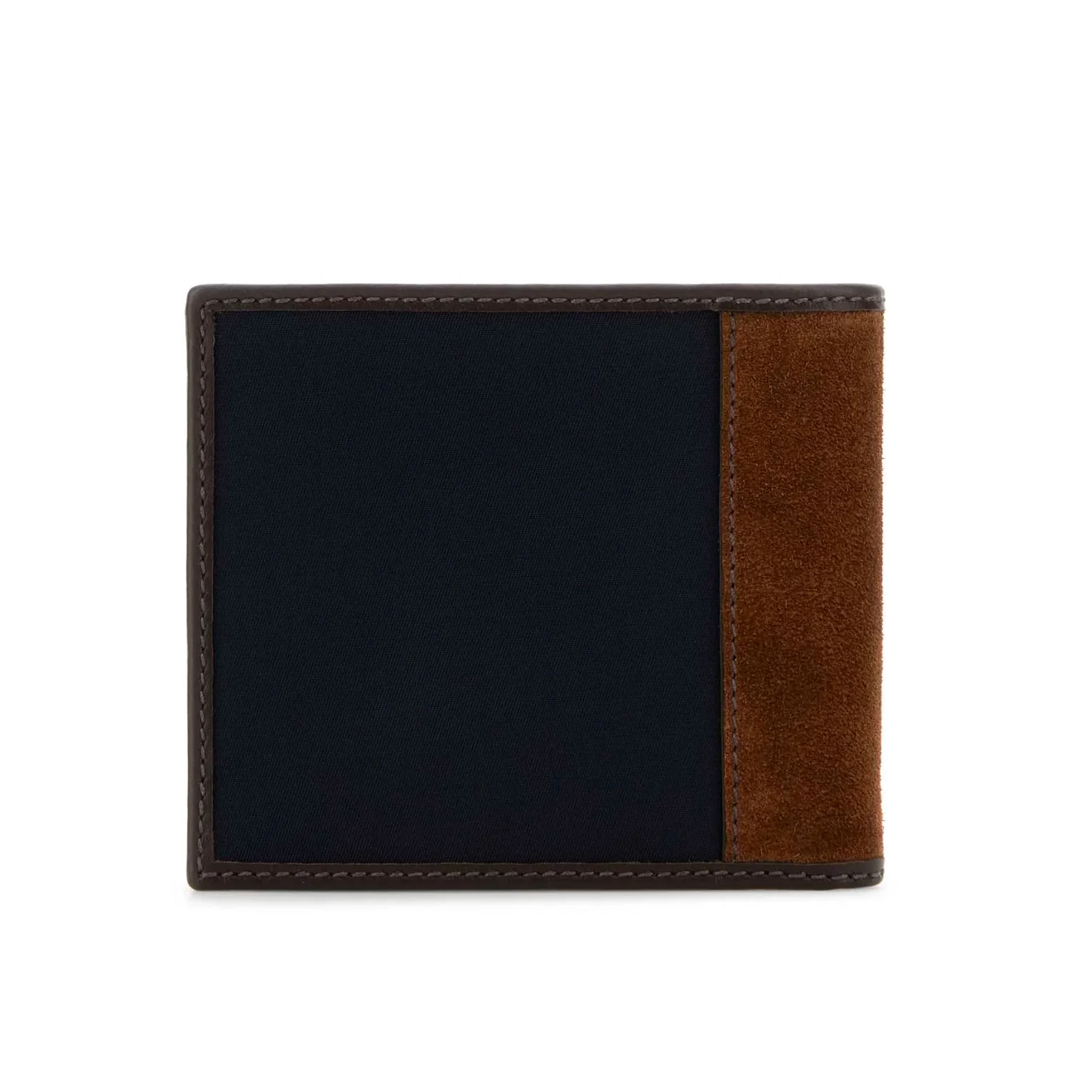 Prada Blue/Brown Nylon And Suede Bi-Fold Wallet - Image 3