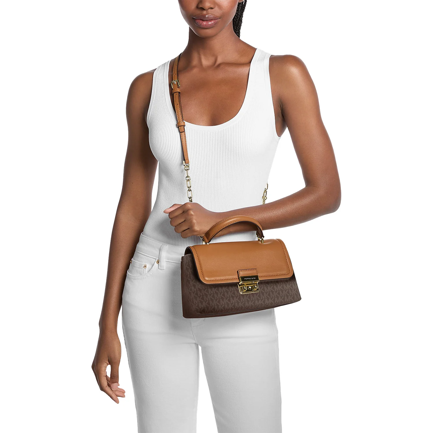 Michael Michael Kors Tribeca Medium Signature Logo Satchel - Image 3