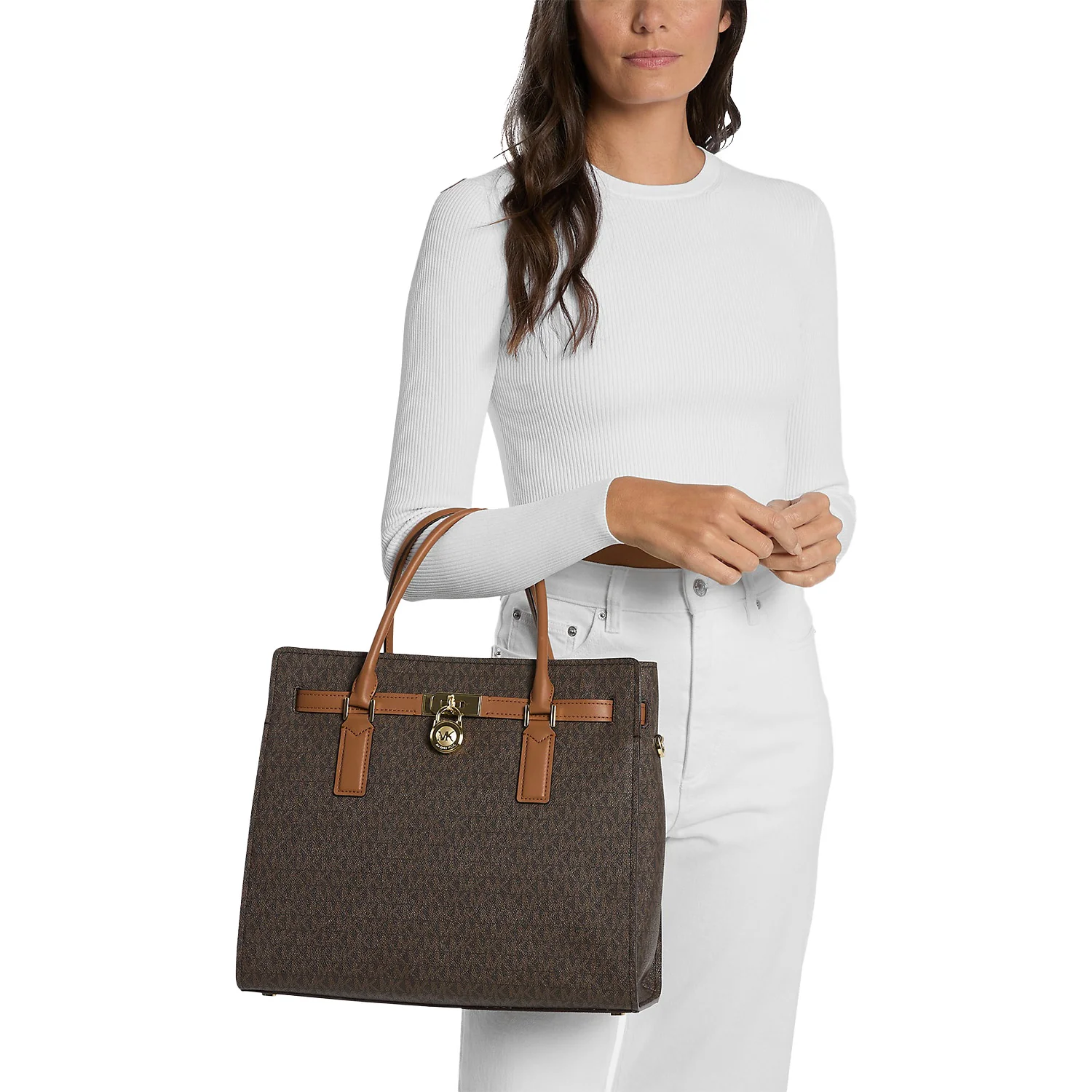 Michael Michael Kors Hamilton Moderne Large Signature Logo Satchel - Image 3