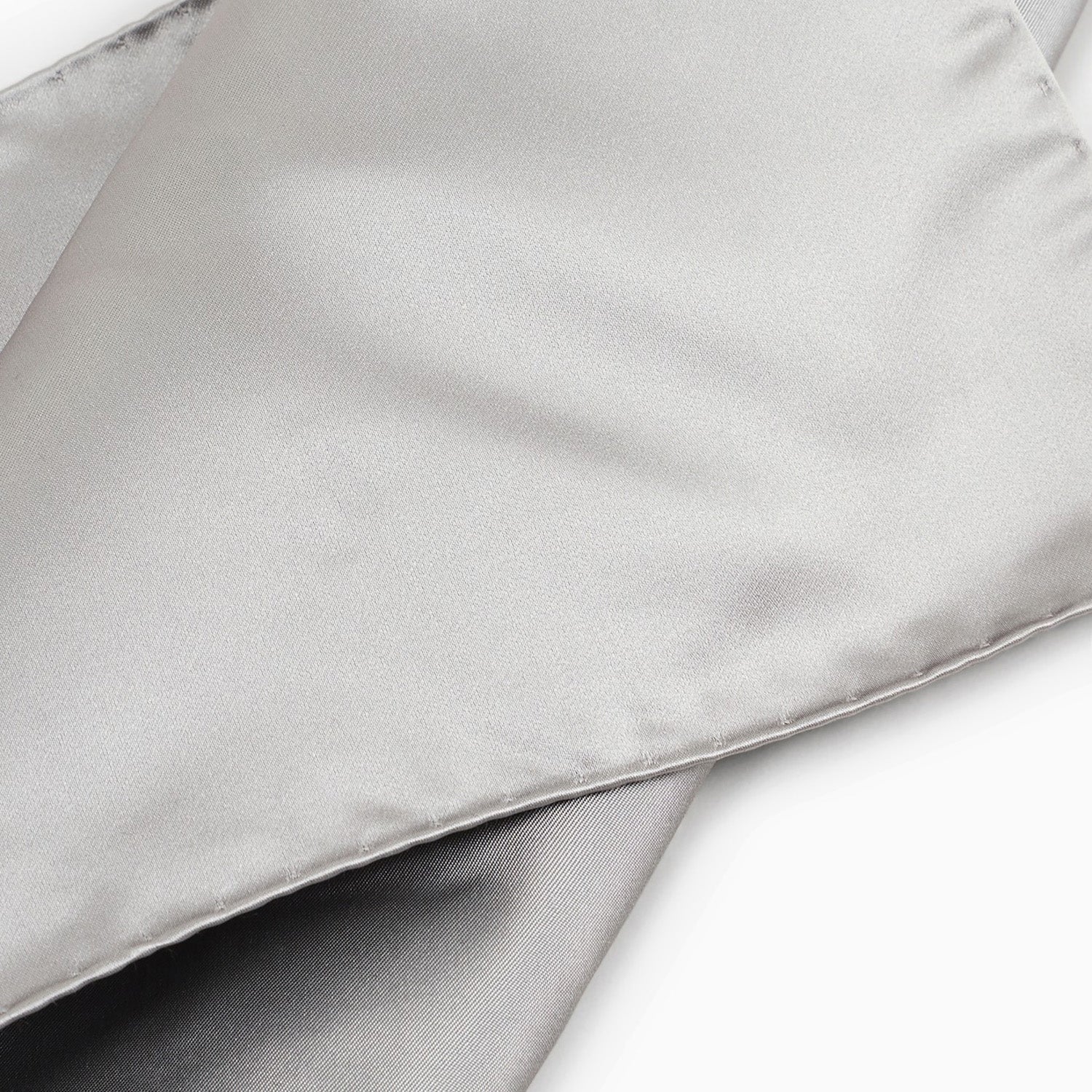Ea Pure Silk Pocket Square With Jacquard Micro-Motif - Image 2