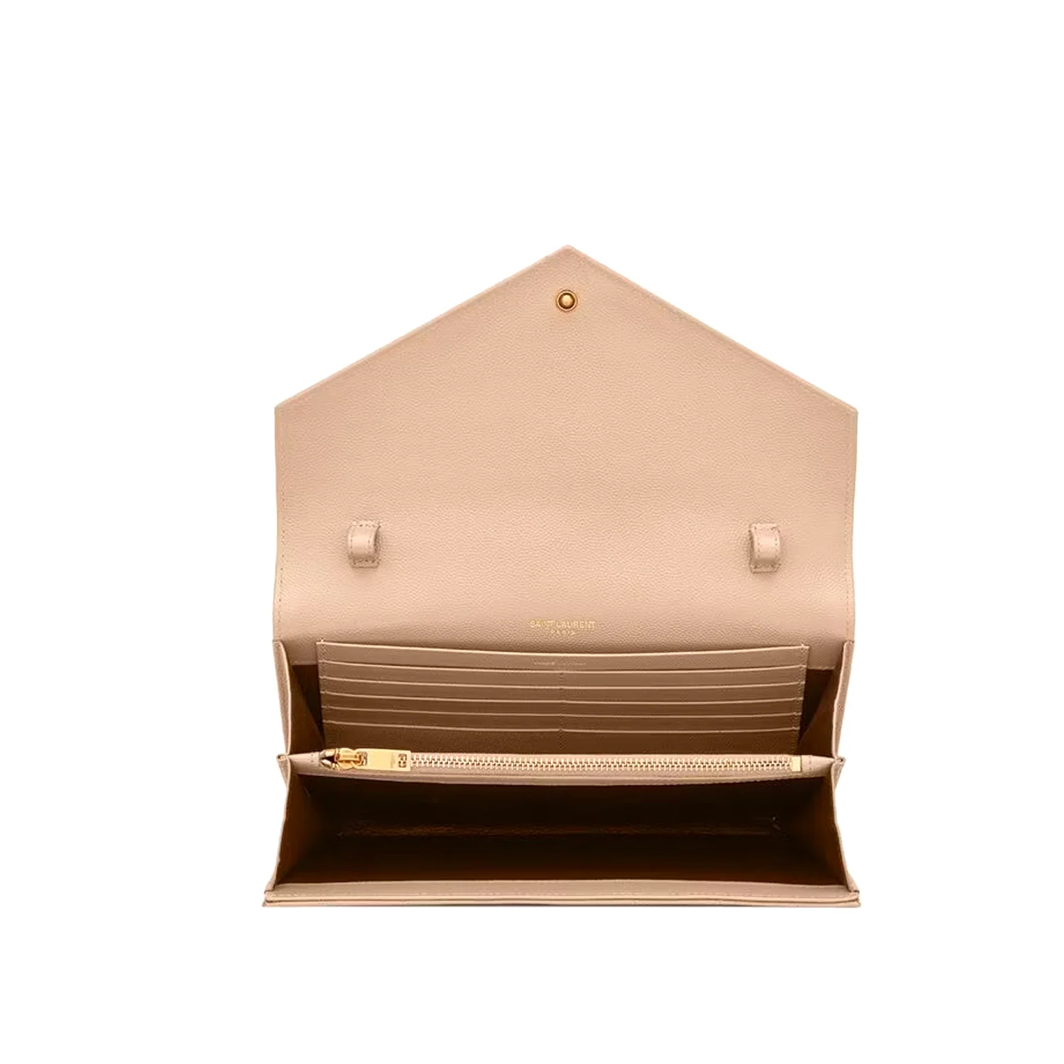Ysl Classic Cassandre Chain Wallet In Grain De Poudre Leather - Image 3
