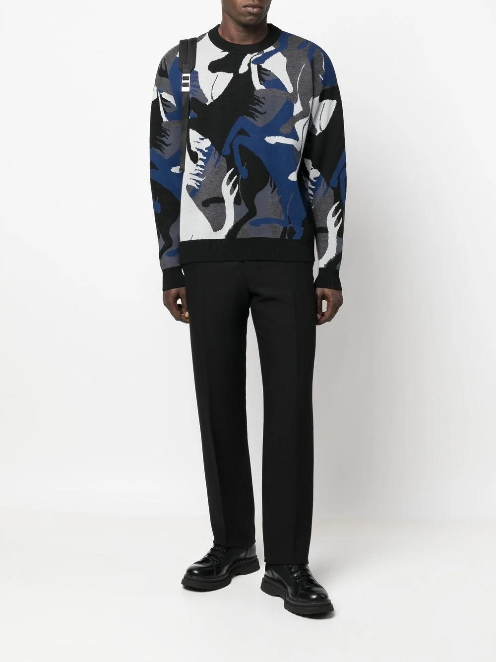 47514/01 BLACK FERRARI MEN SWEATER - Image 3