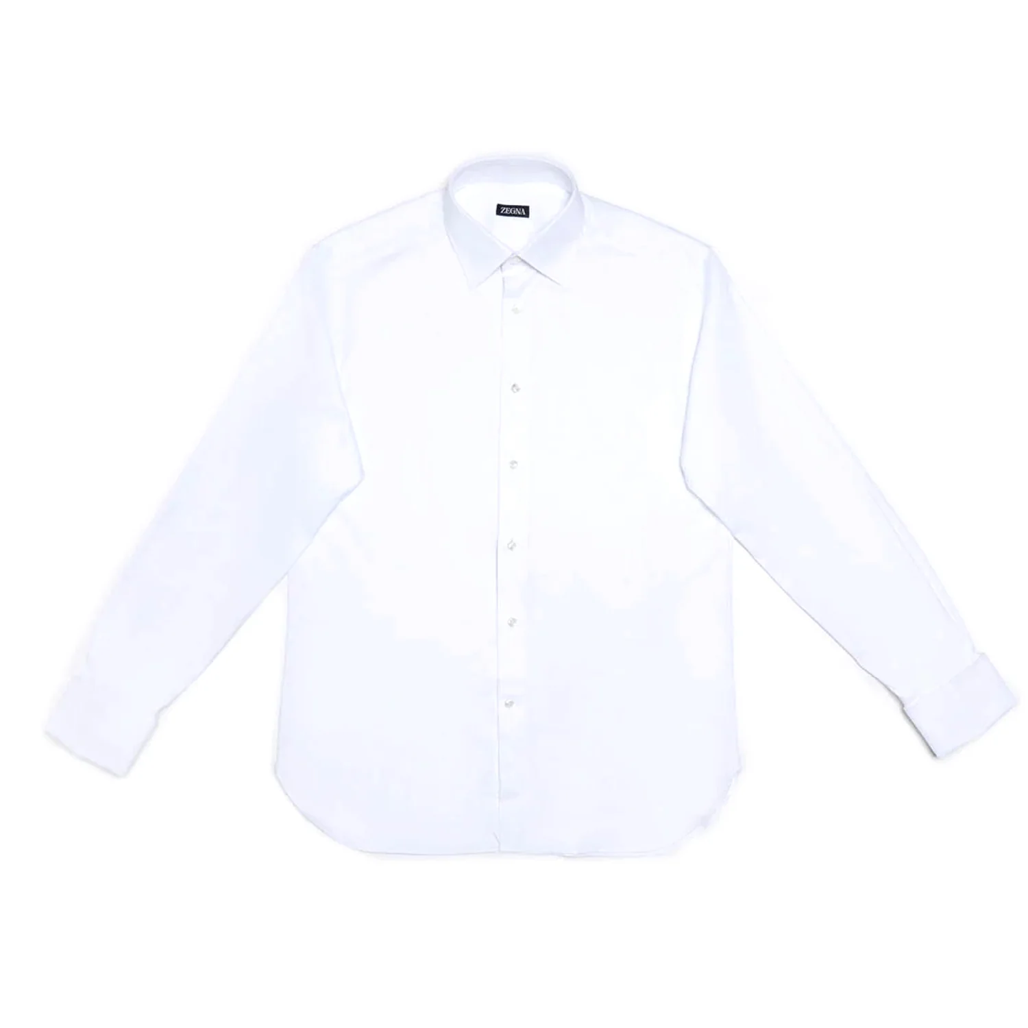 503901A5 9RS4PA 100G WHT SLD ZEGNA DRESS SHIRT