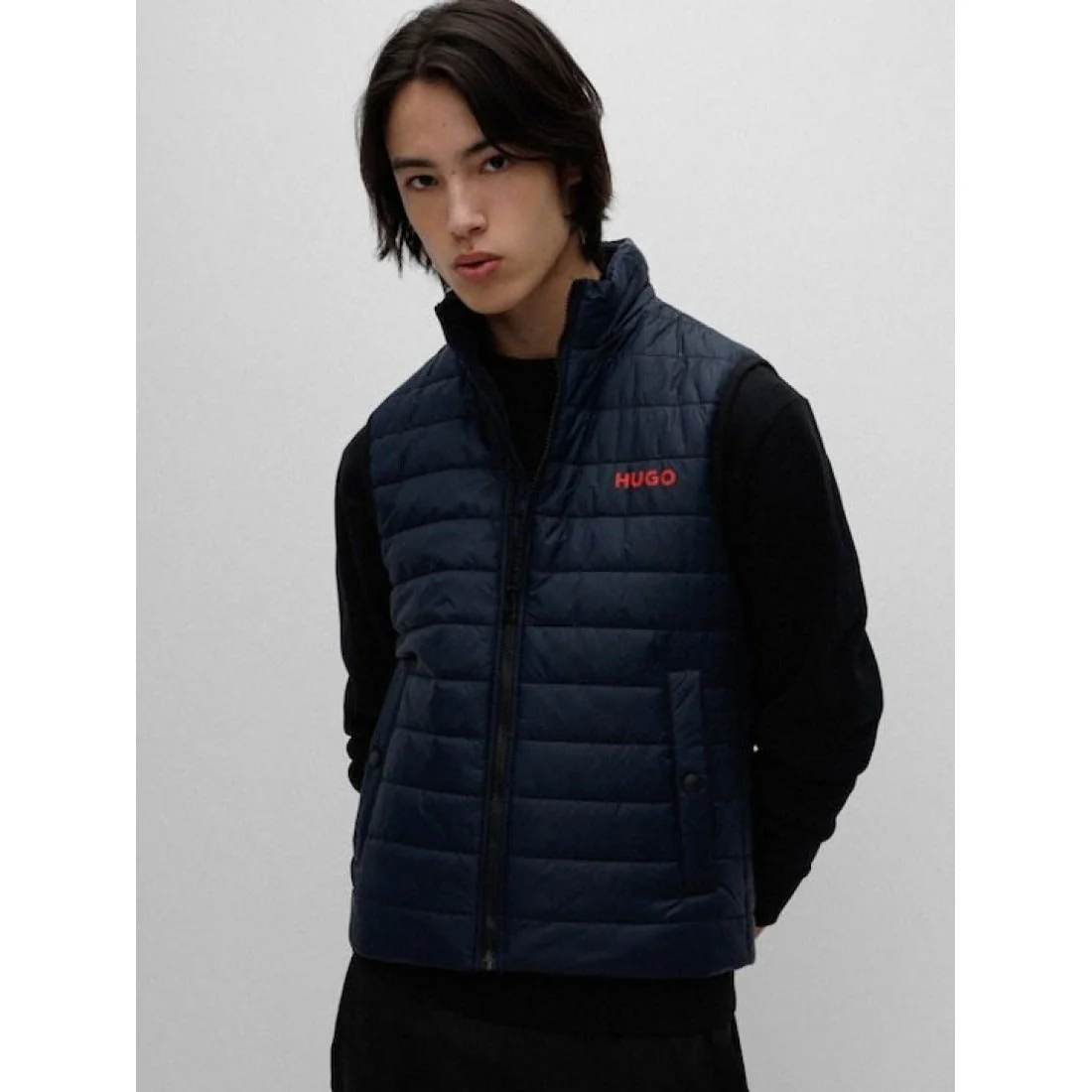 50468742 405 BOSS SLEEV LESS JACKET MEN NAVY - Image 4