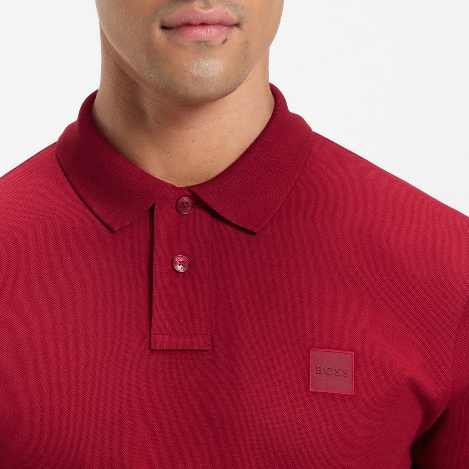 Boss Stretch-Cotton Slim-Fit Polo Shirt With Logo Patch - Image 4