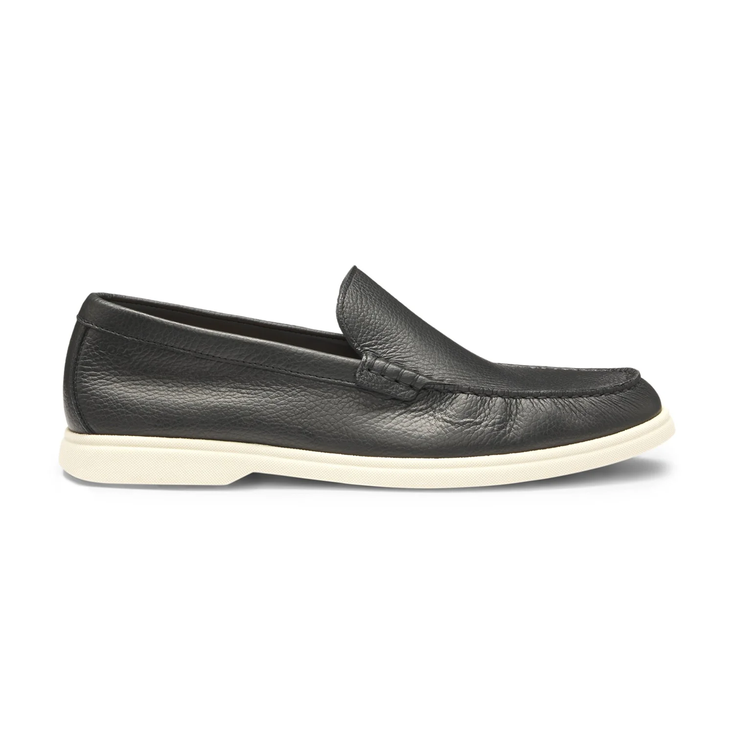 Boss Tumbled-Leather Moccasins With Logo Detail - Image 2