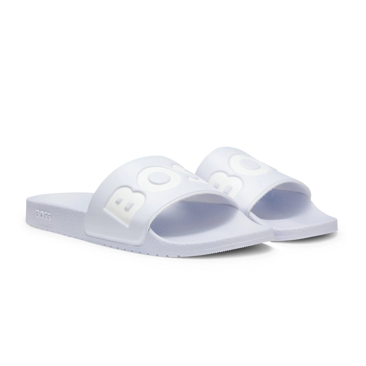 Boss Italian-Made Slides With Large Logo Detail