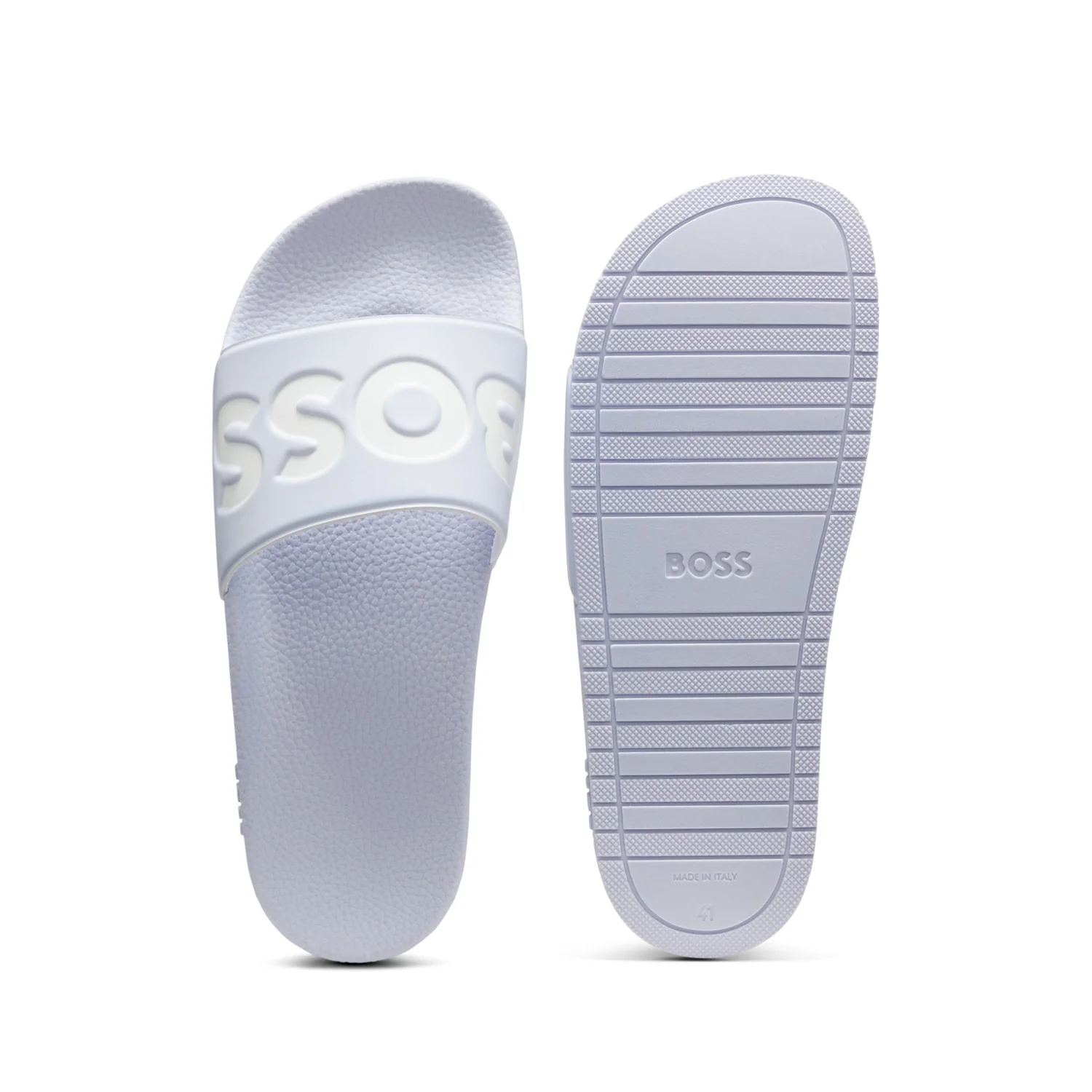 Boss Italian-Made Slides With Large Logo Detail - Image 4