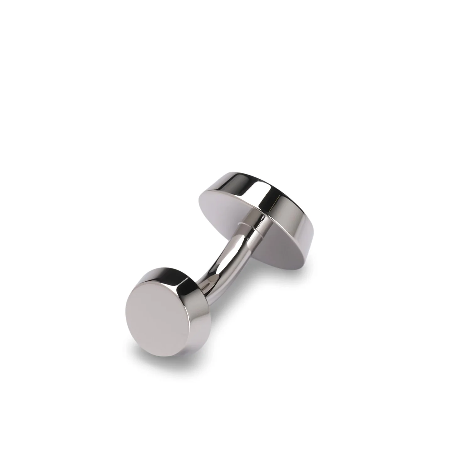 Boss Round Cufflinks With Black-Enamel Insert - Image 3