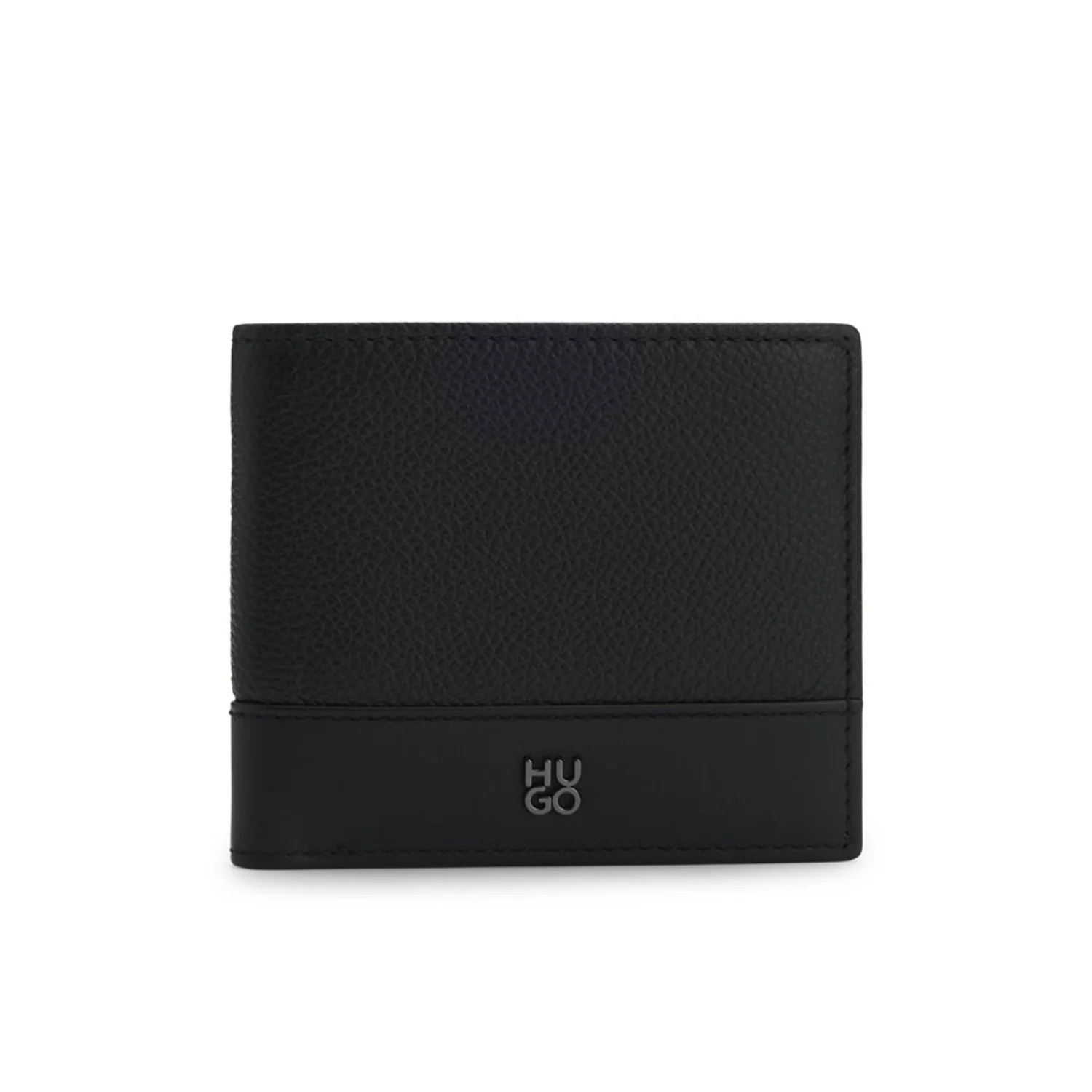Hugo Leather Billfold Wallet With Stacked-Logo Trim