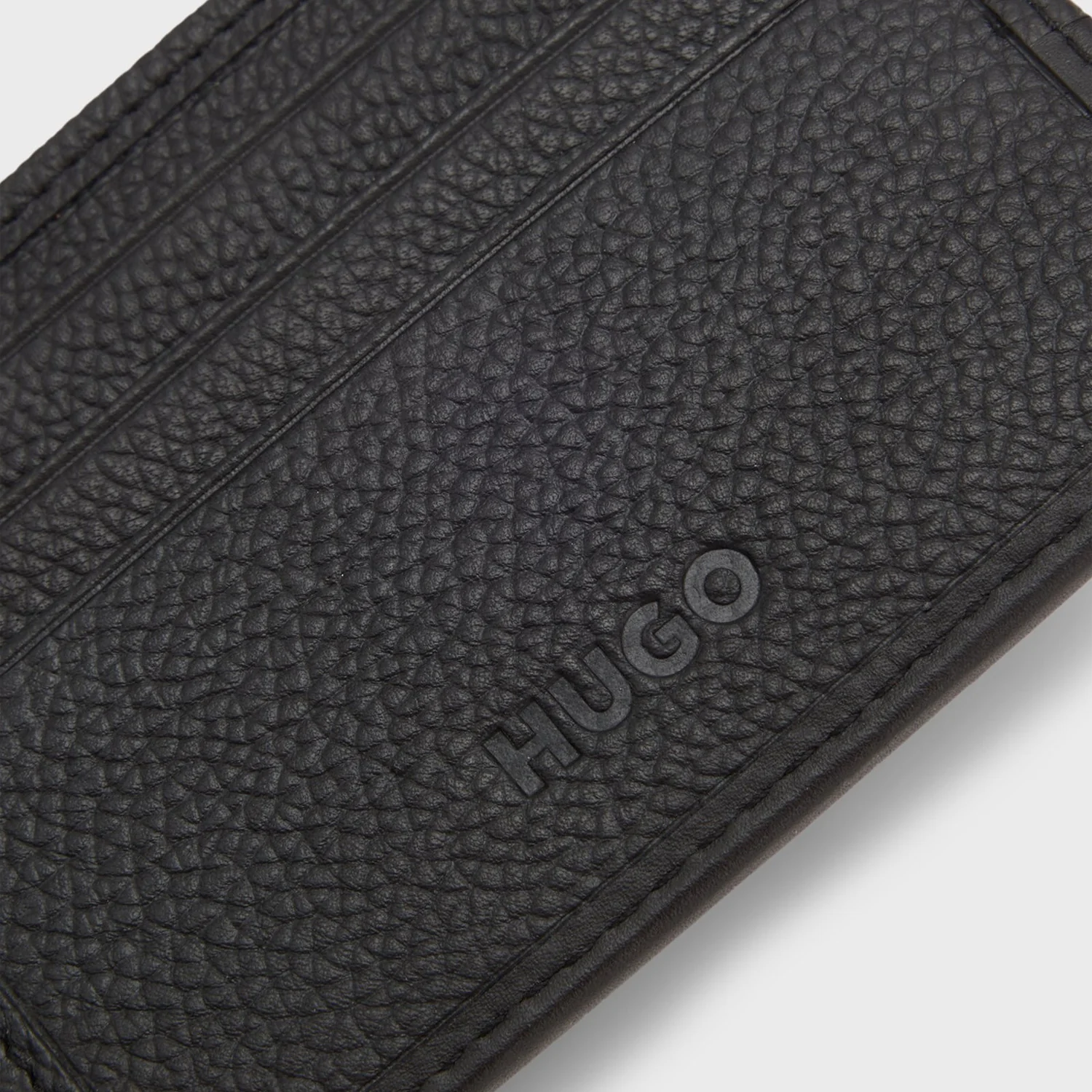 Hugo Leather Wallet With Stacked-Logo Trim - Image 3