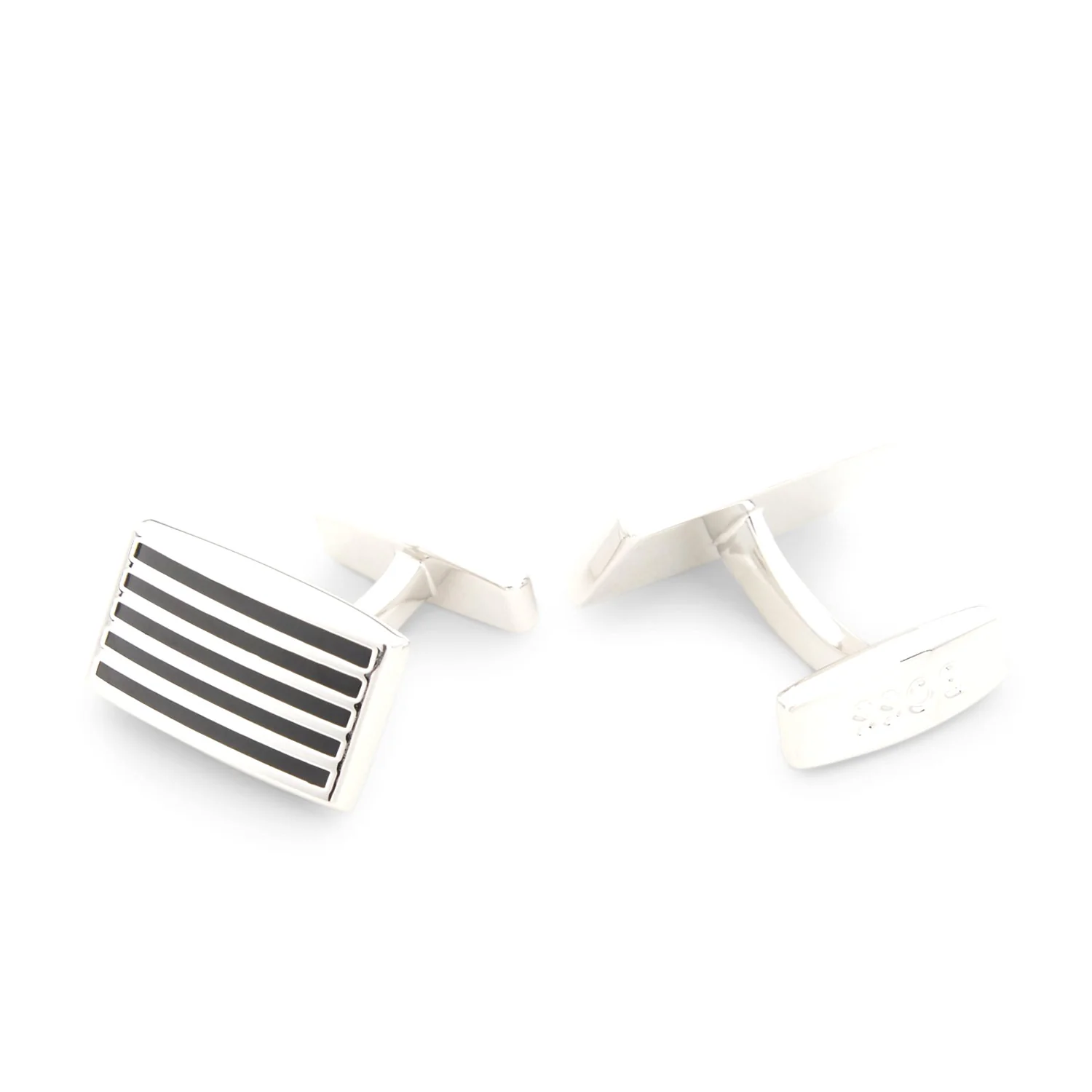 Boss Cufflinks With Coloured Lines
