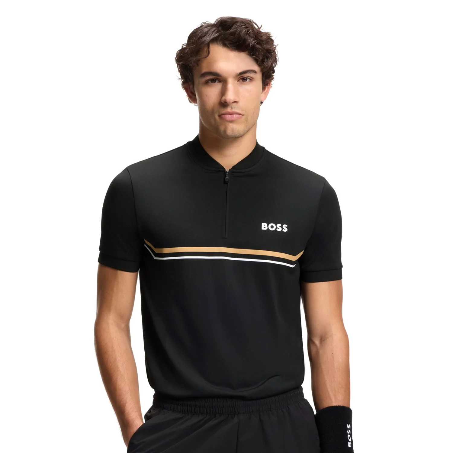 Boss Paddy Polo Shirt In Stretch Cotton With Moisture Management