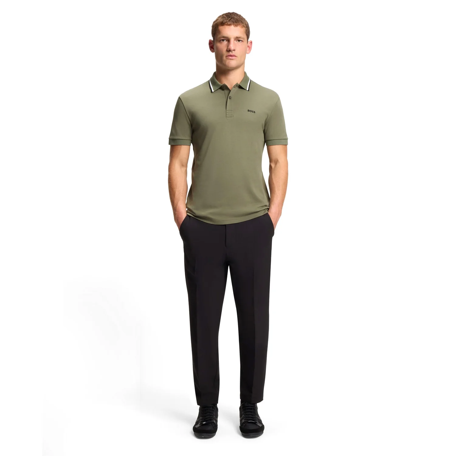 Boss Paddy Slim-Fit Polo Shirt In Interlock Cotton - Image 3