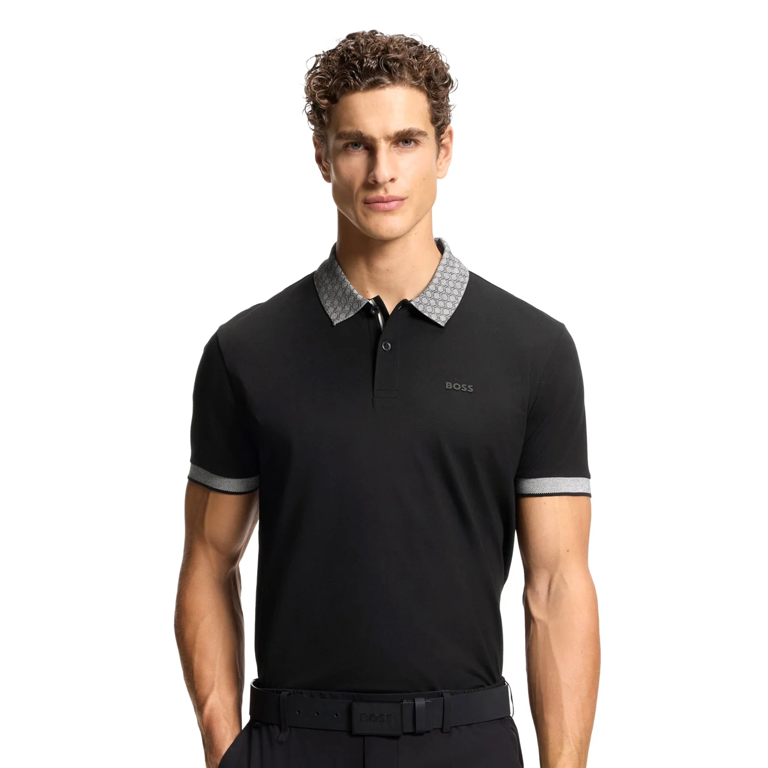 Boss Paddy Polo Shirt In Stretch Cotton With Moisture Management