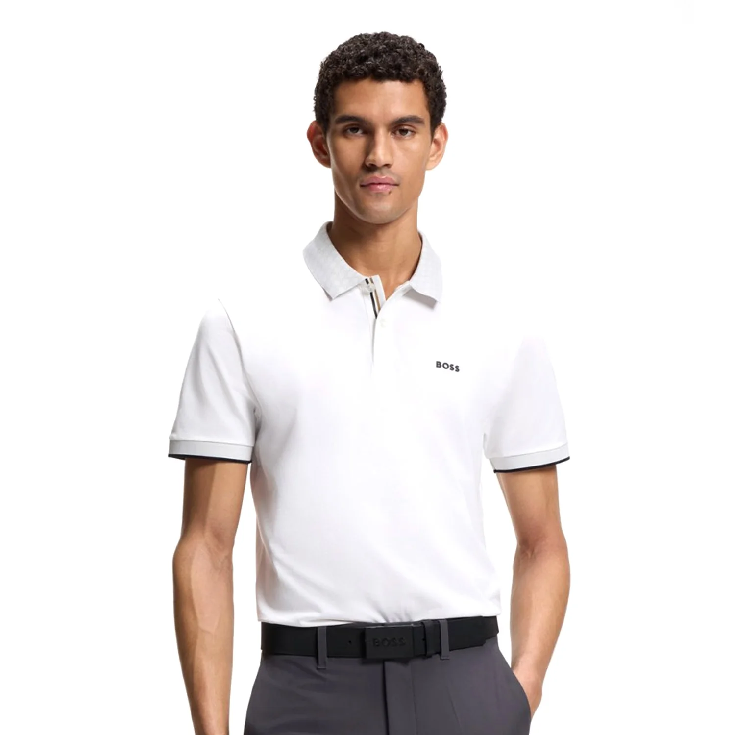 Boss Paddy Polo Shirt In Stretch Cotton With Moisture Management