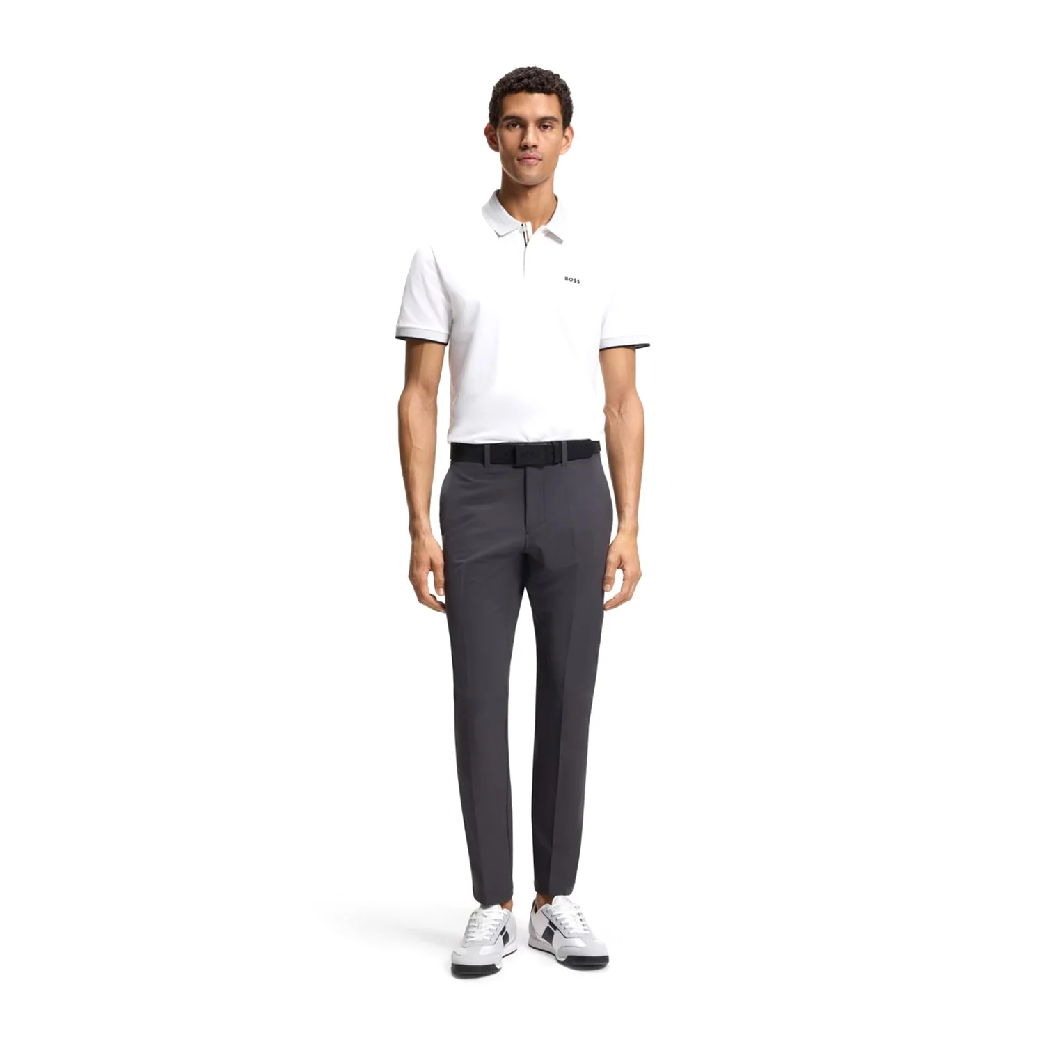Boss Paddy Polo Shirt In Stretch Cotton With Moisture Management - Image 4