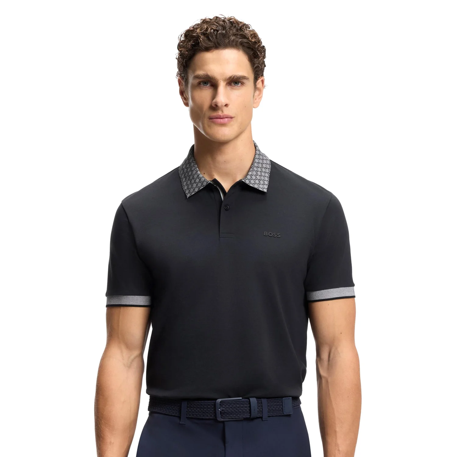 Boss Paddy Polo Shirt In Stretch Cotton With Moisture Management