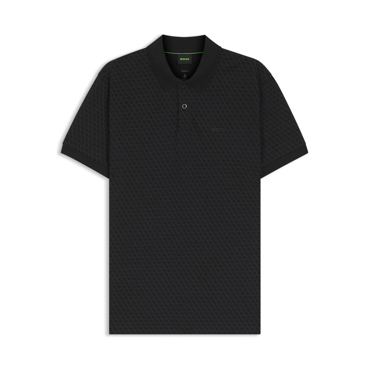 Boss Cotton-Piqué Polo Shirt With Printed Pattern - Image 2