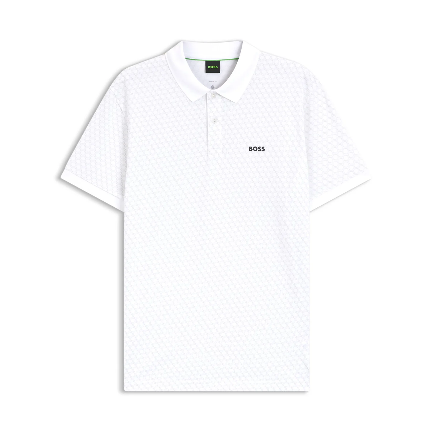 Boss Cotton-Piqué Polo Shirt With Printed Pattern - Image 2
