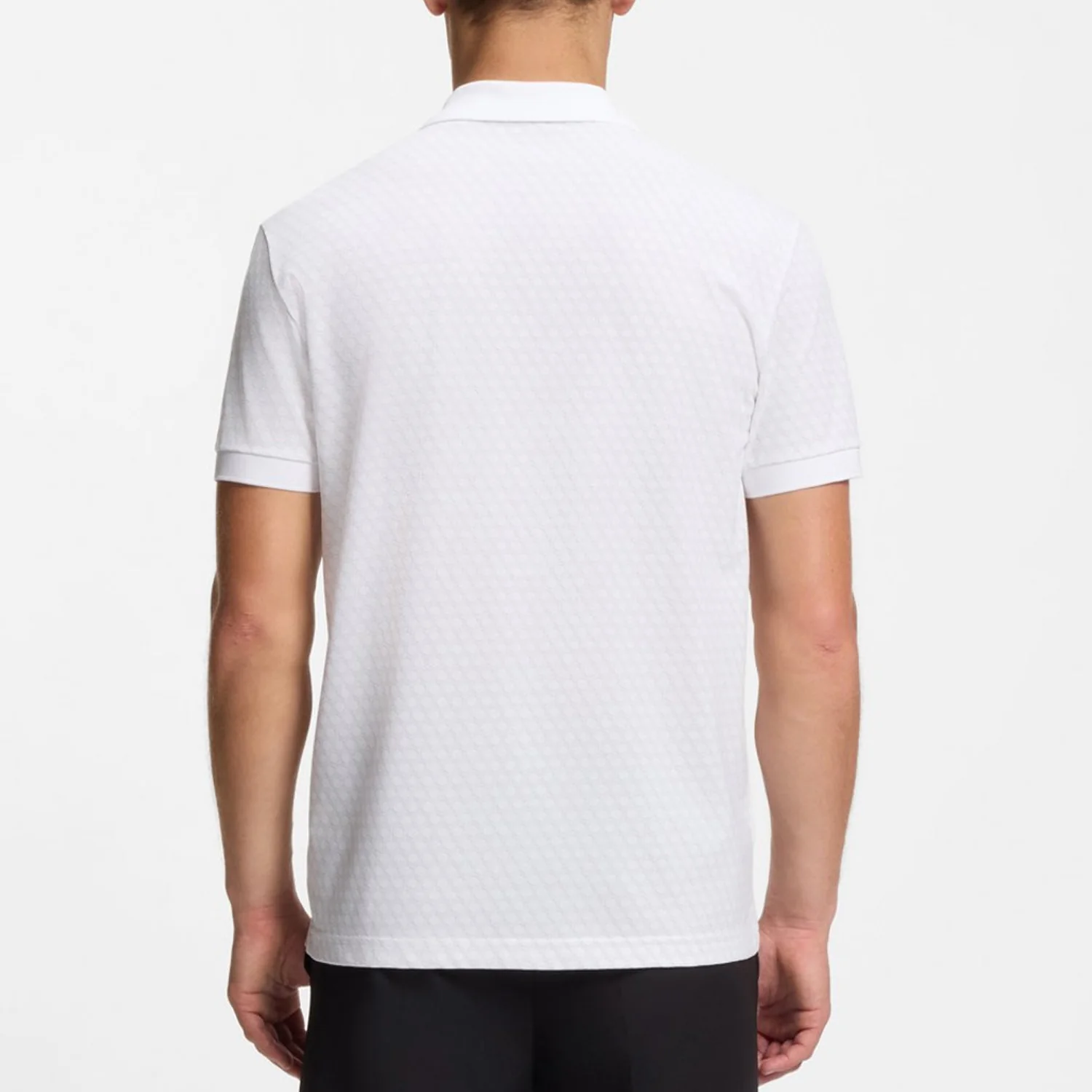 Boss Cotton-Piqué Polo Shirt With Printed Pattern - Image 3