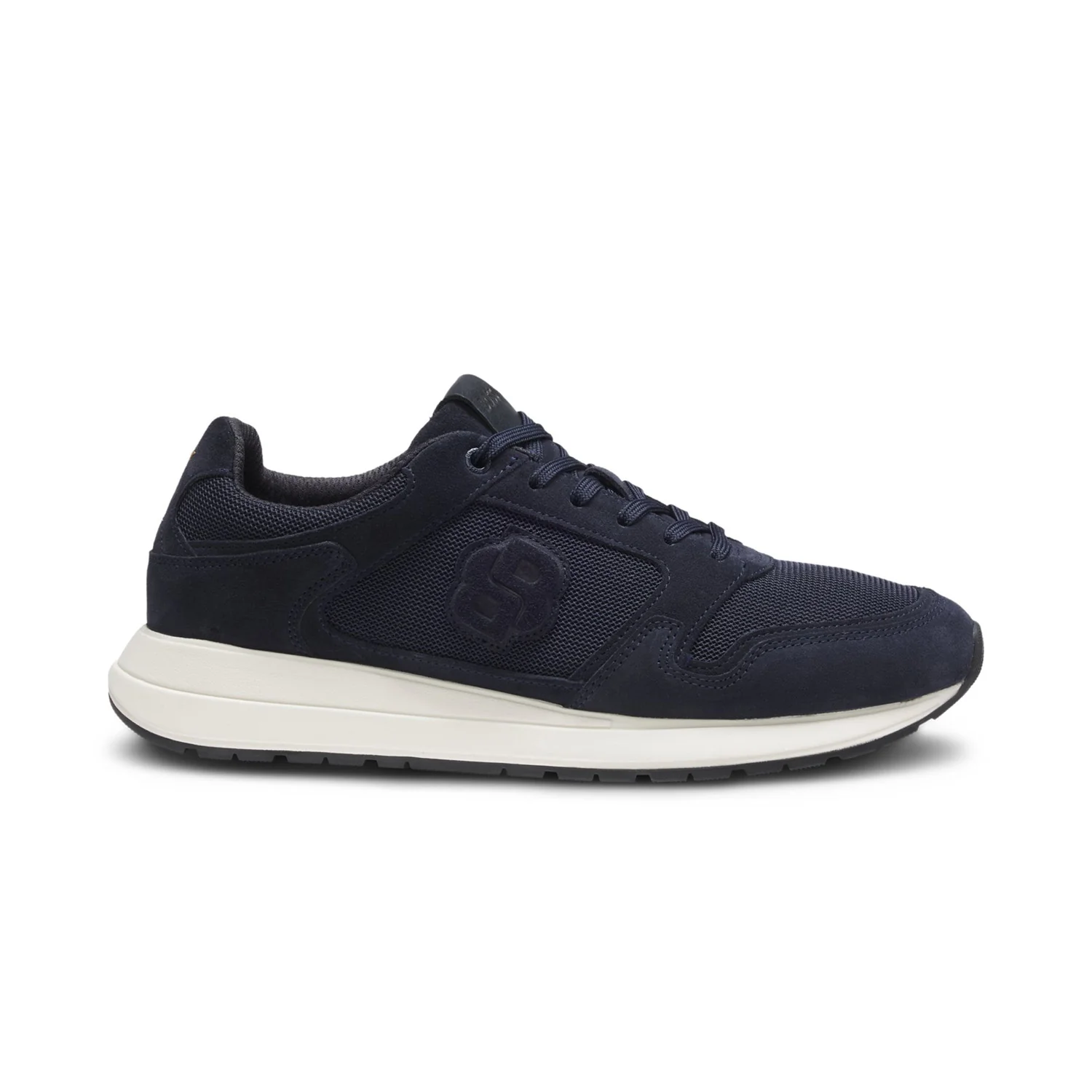 Boss Suede Trainers With Double B Monogram - Image 3