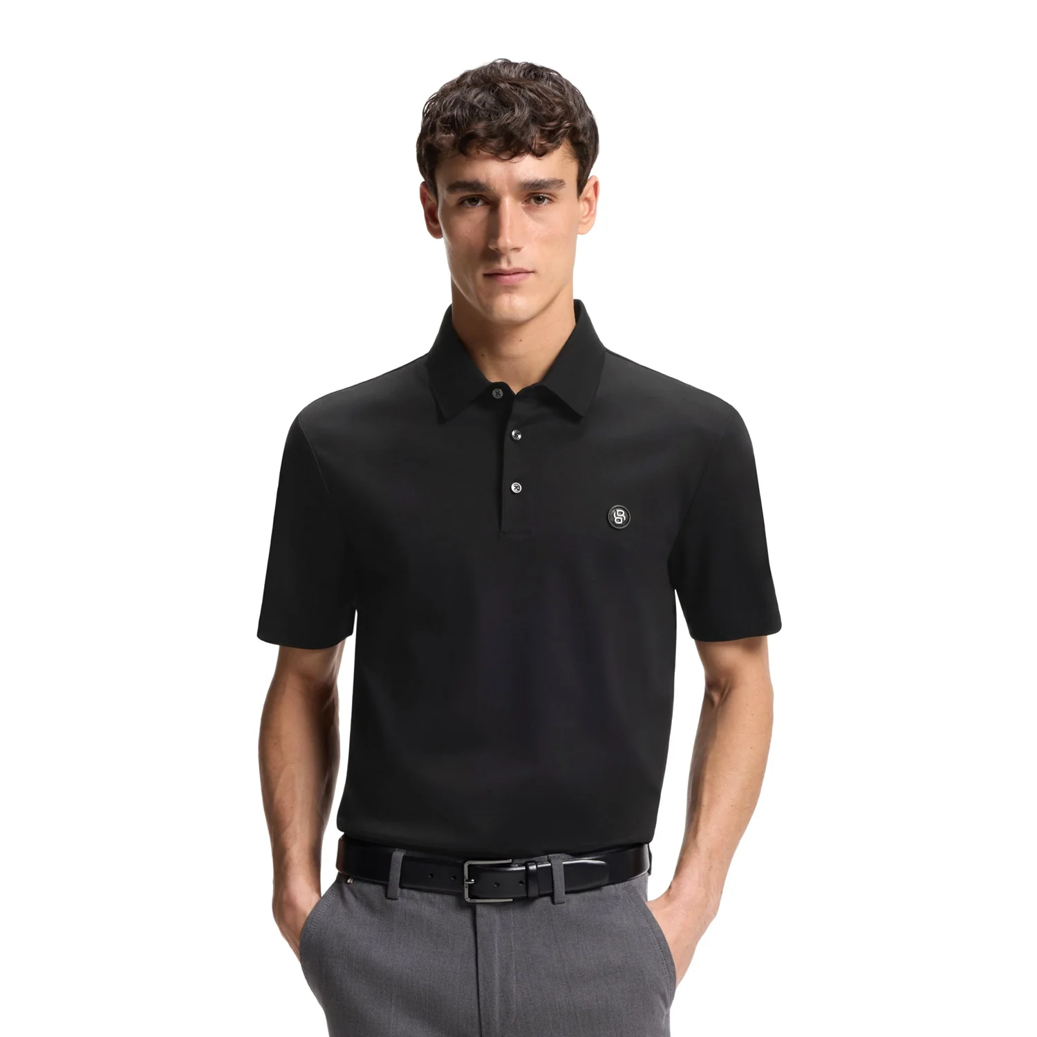 Boss Mercerized-Cotton Polo Shirt With Double B Monogram