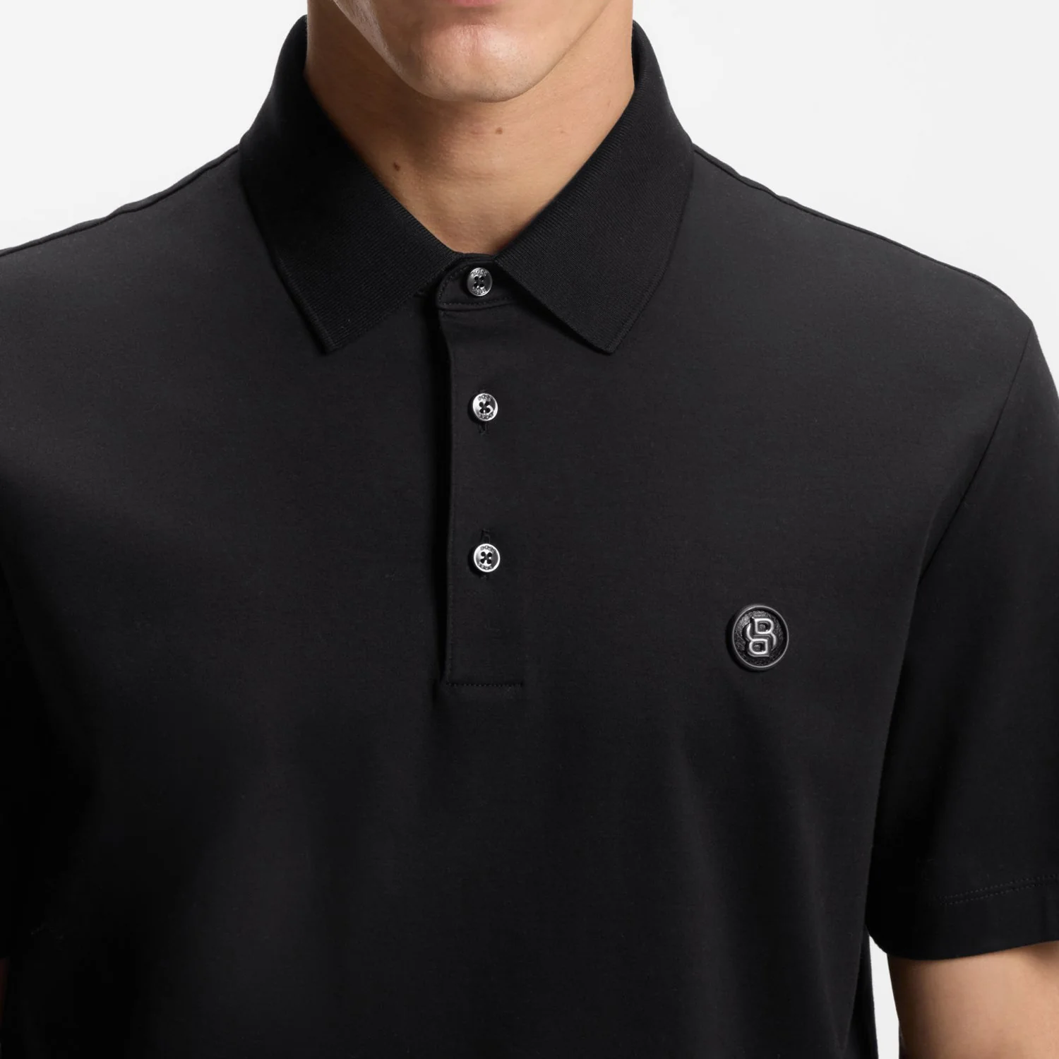 Boss Mercerized-Cotton Polo Shirt With Double B Monogram - Image 5