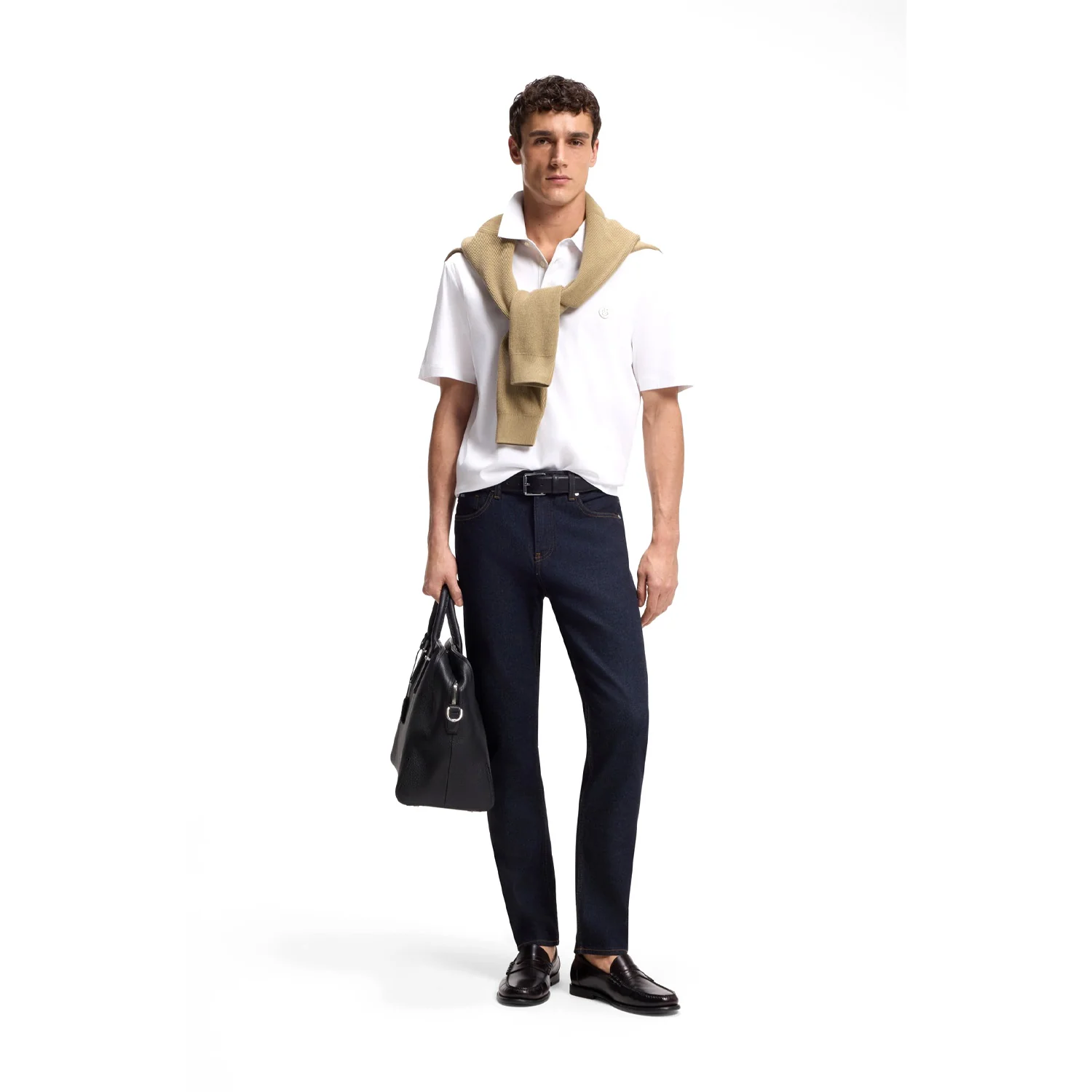 Boss Mercerized-Cotton Polo Shirt With Double B Monogram - Image 3