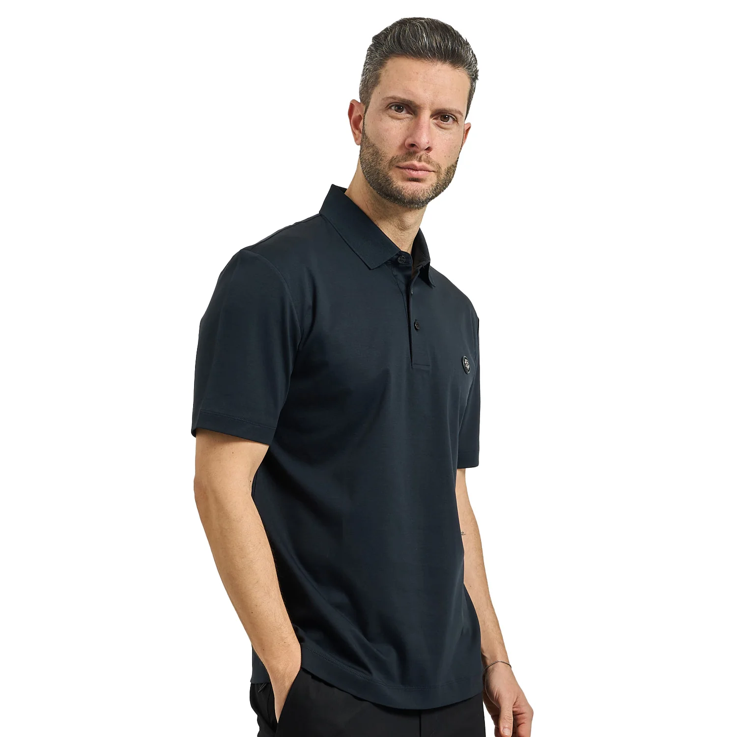 Boss Mercerized-Cotton Polo Shirt With Double B Monogram - Image 3