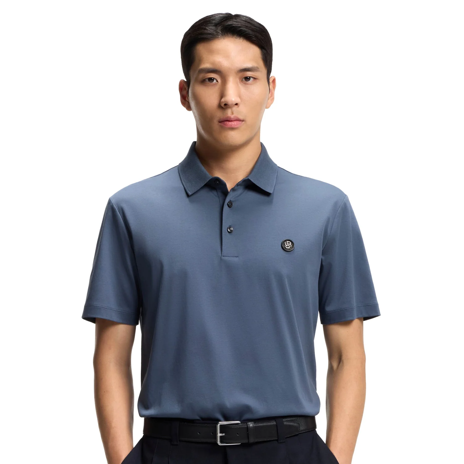 Boss Mercerized-Cotton Polo Shirt With Double B Monogram - Image 2
