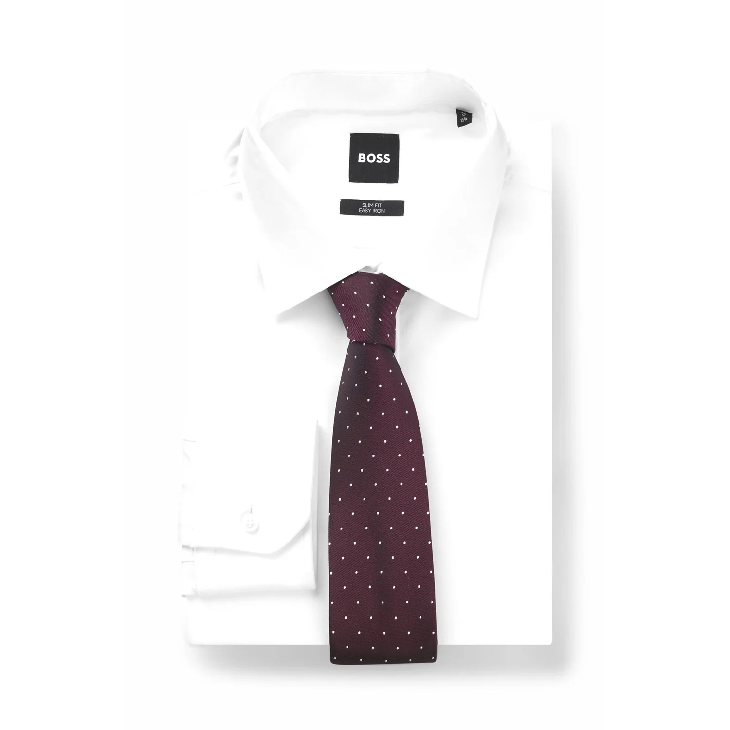 Boss Silk-Blend Tie With Dot Pattern - Image 2