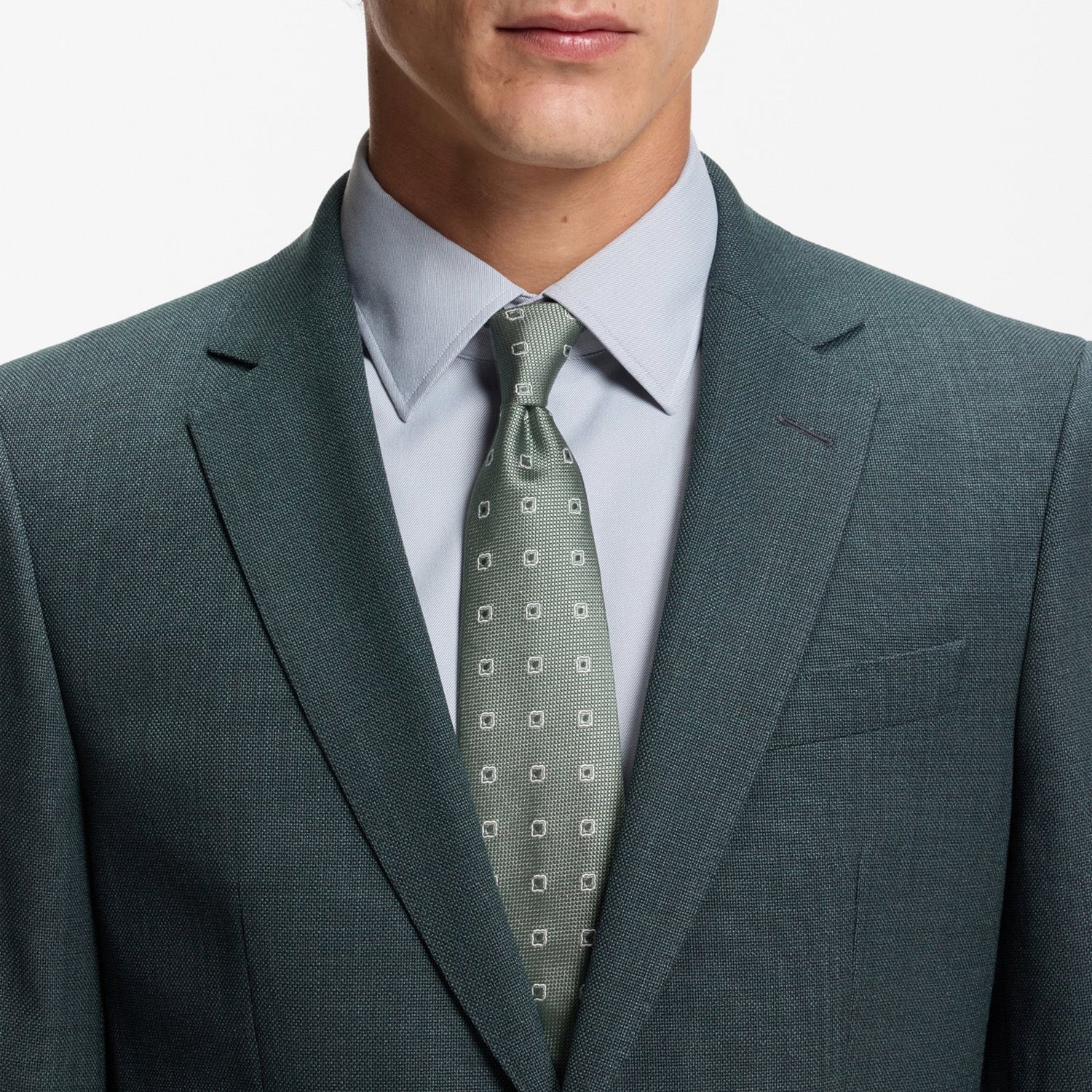 Boss Jacquard-Pattern Tie In A Silk Blend