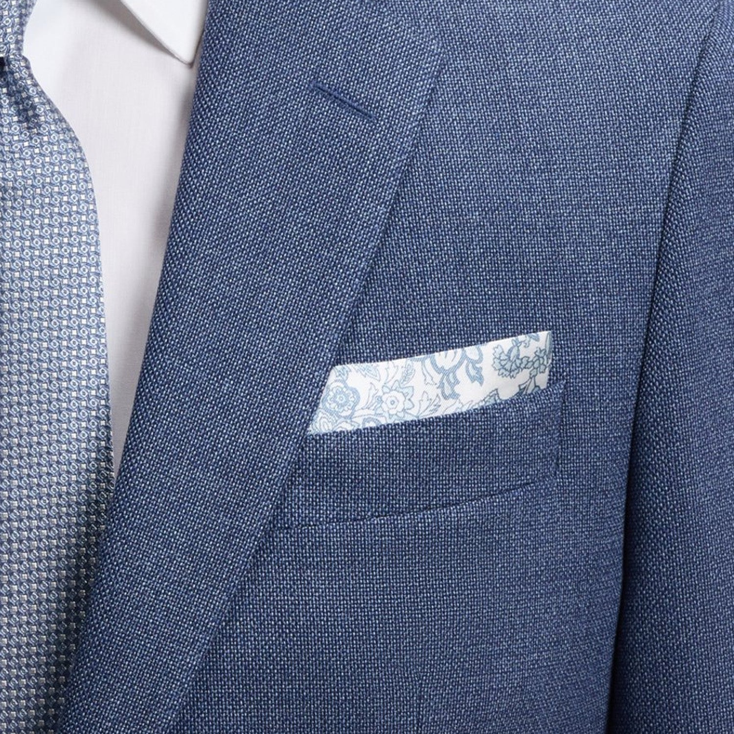 Boss Printed Pocket Square In Silk - Image 3
