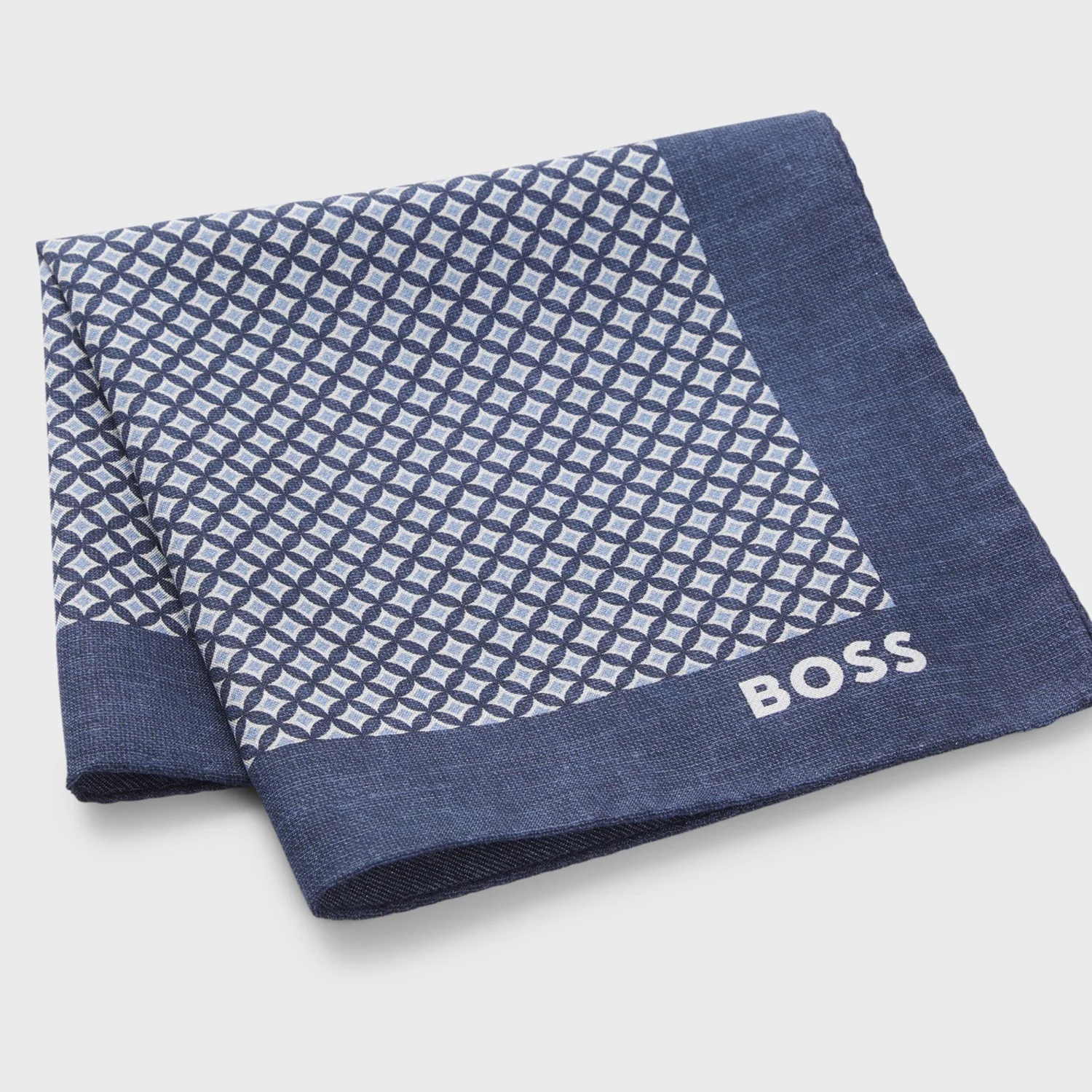 Boss Silk Pocket Square With Digital Print - Image 3