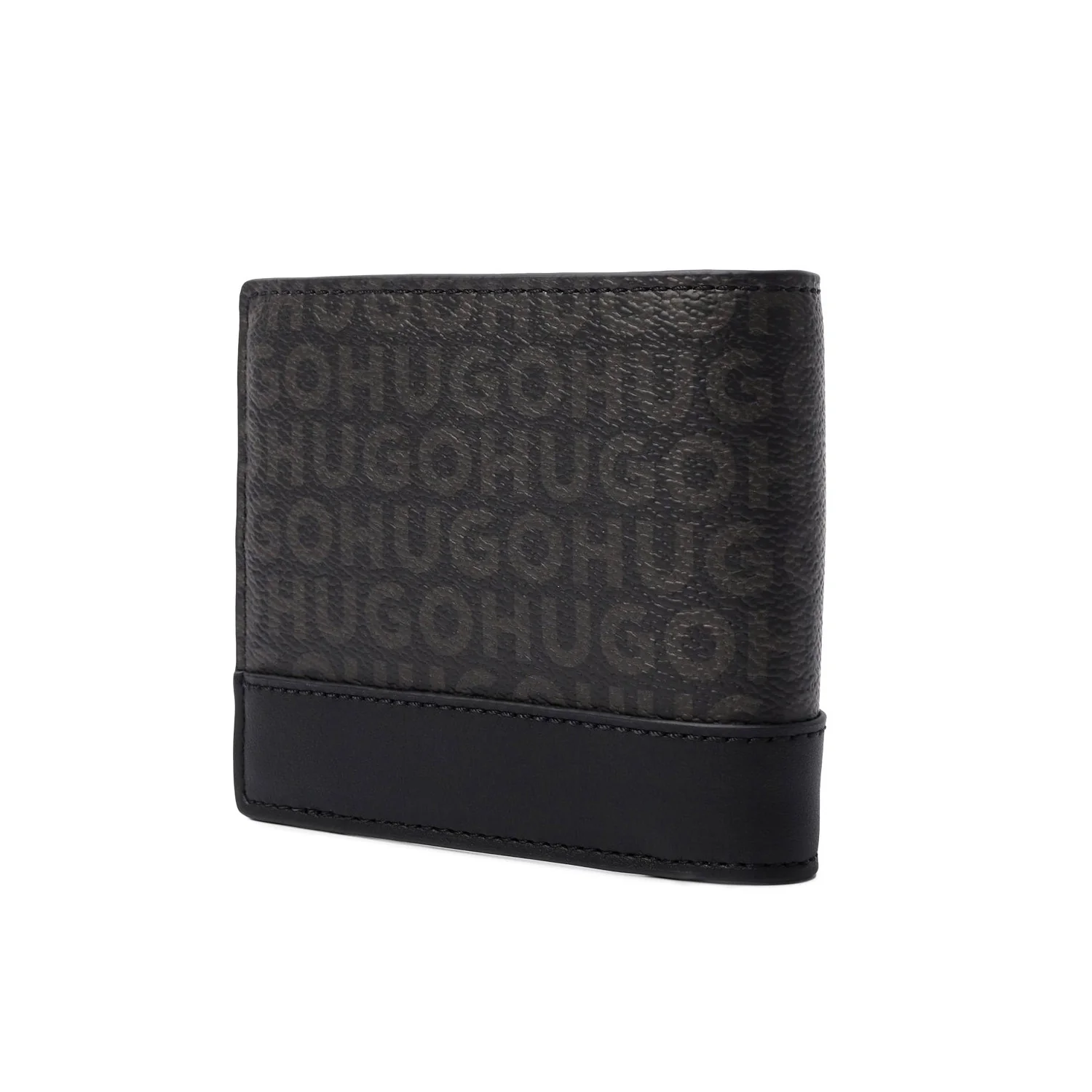 Hugo Leather Wallet With Stacked-Logo Trim - Image 2