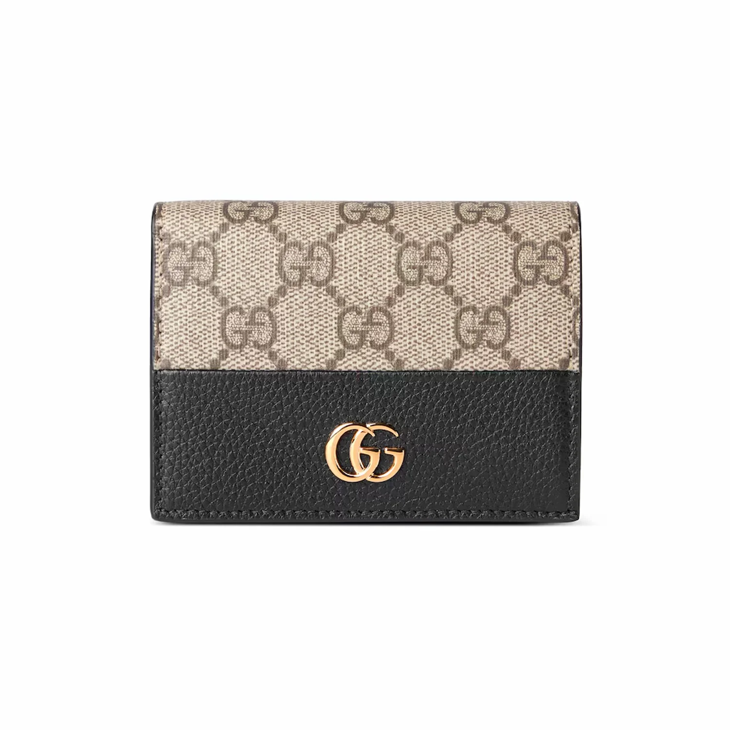 Bi-Colour Gg Marmont Card Case Wallet