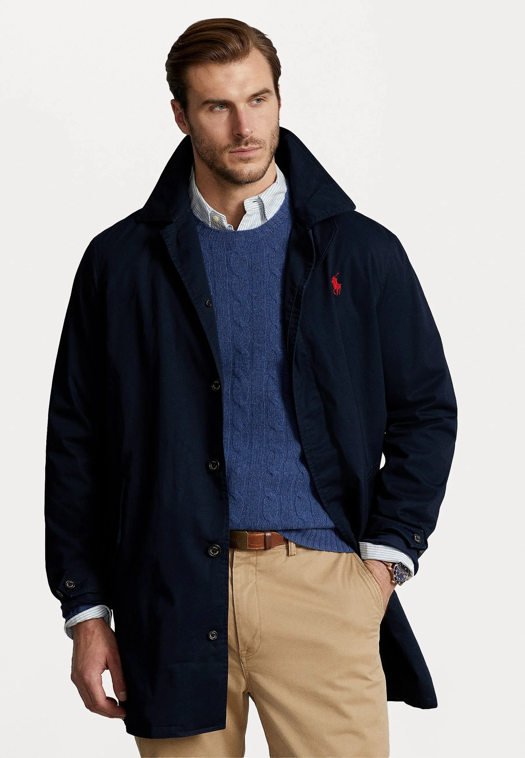 710869148 CLNVY POLO RALPH LAUREN LONG COAT MEN NAVY - Image 4