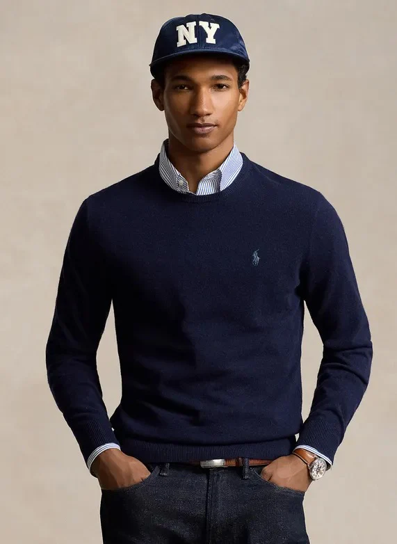 710876714 HNTNV RALPH LAUREN SWEATER MEN NAVY - Image 4