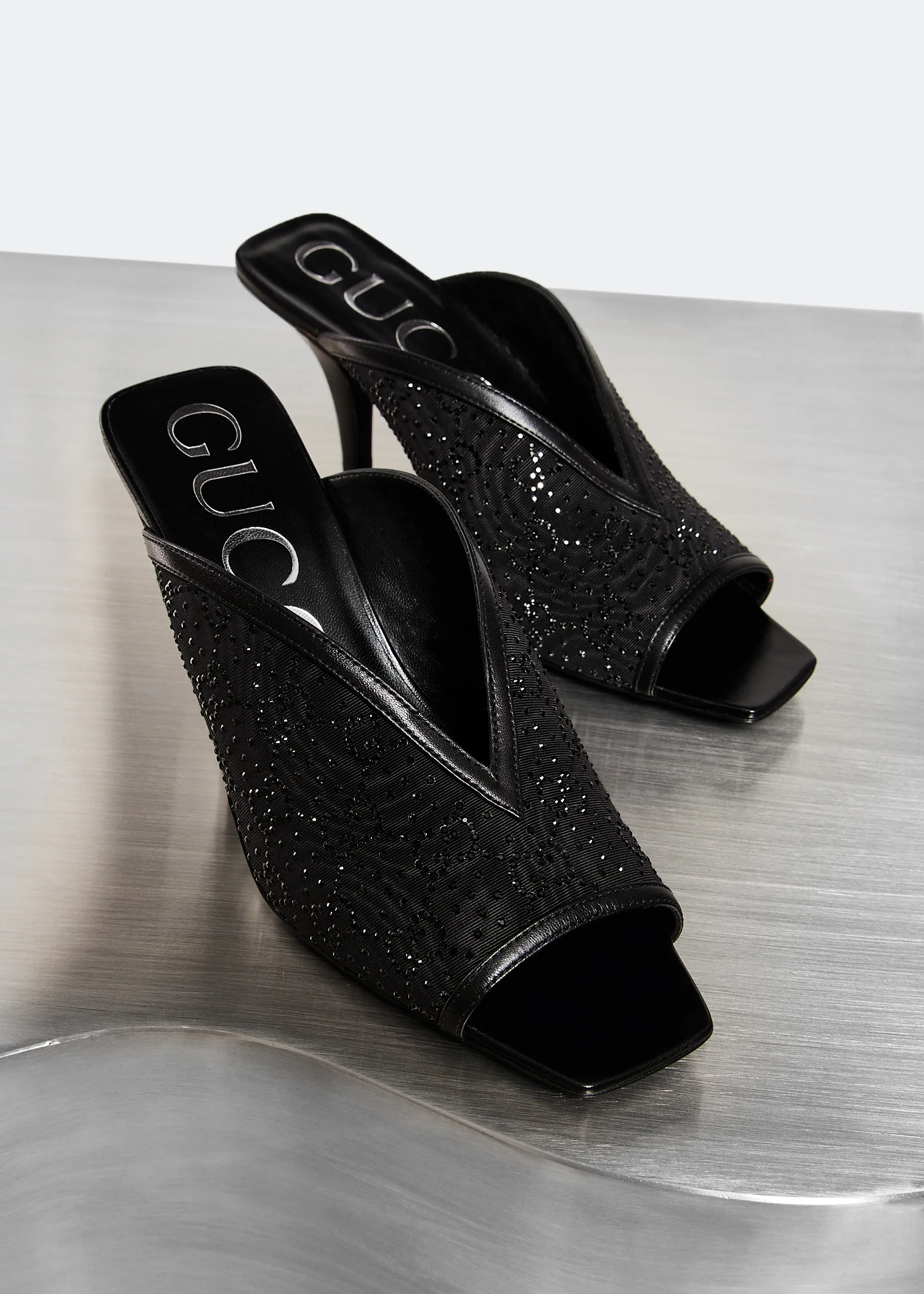 727193 9W840 1000 BLACK GUCCI WOMEN SANDAL - Image 3