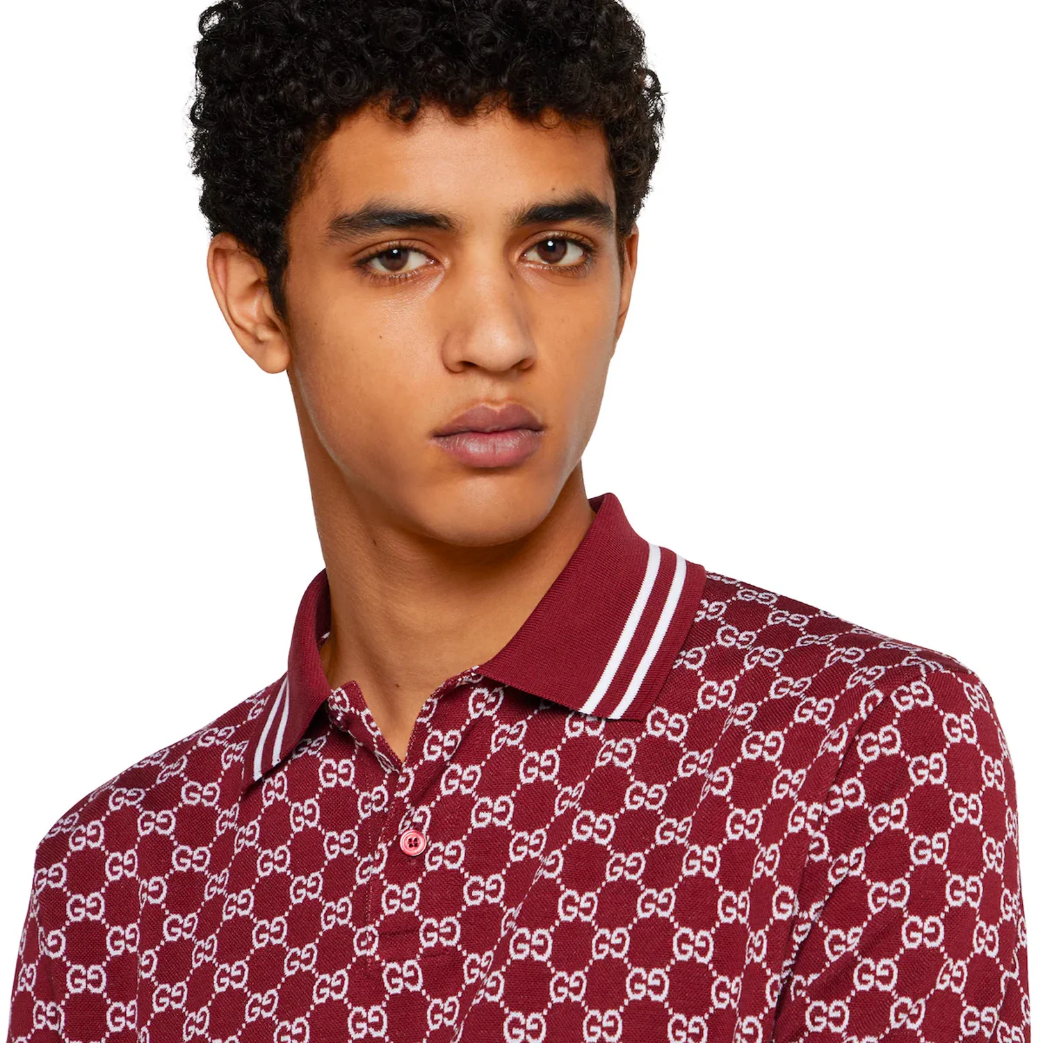 Gucci Gg Cotton Piquet Jacquard Polo Shirt - Image 2