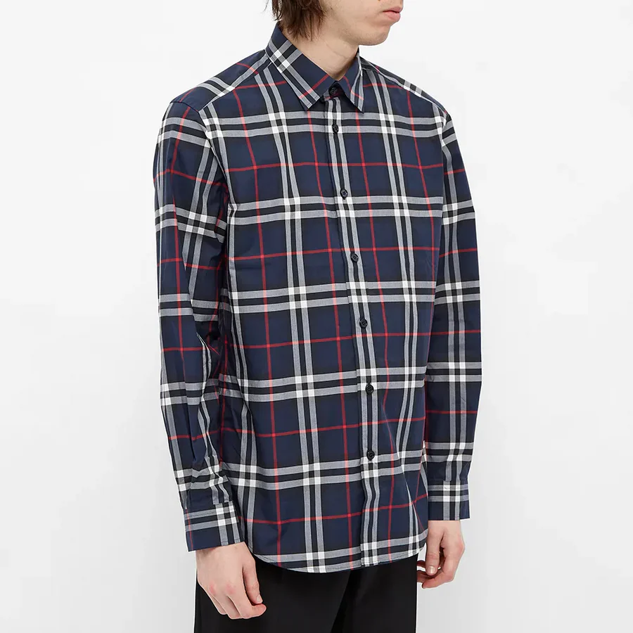 8020865 A1960 BURBERRY SHIRT MEN NAVY CHECK - Image 4