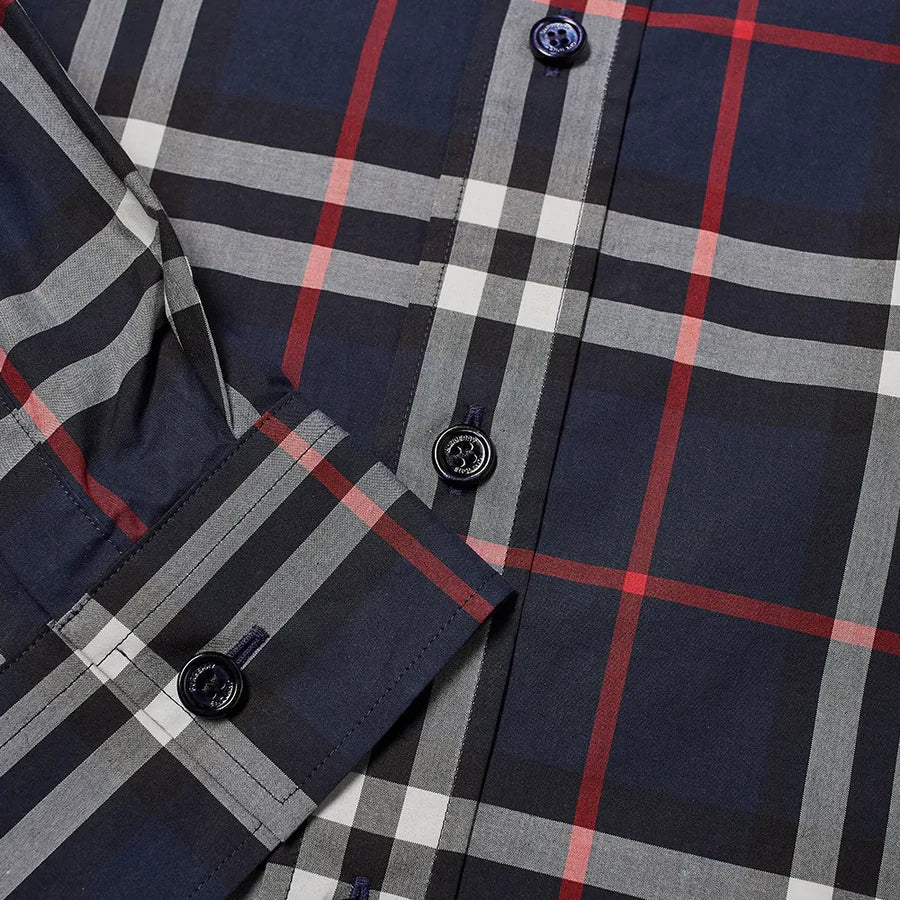 8020865 A1960 BURBERRY SHIRT MEN NAVY CHECK - Image 5