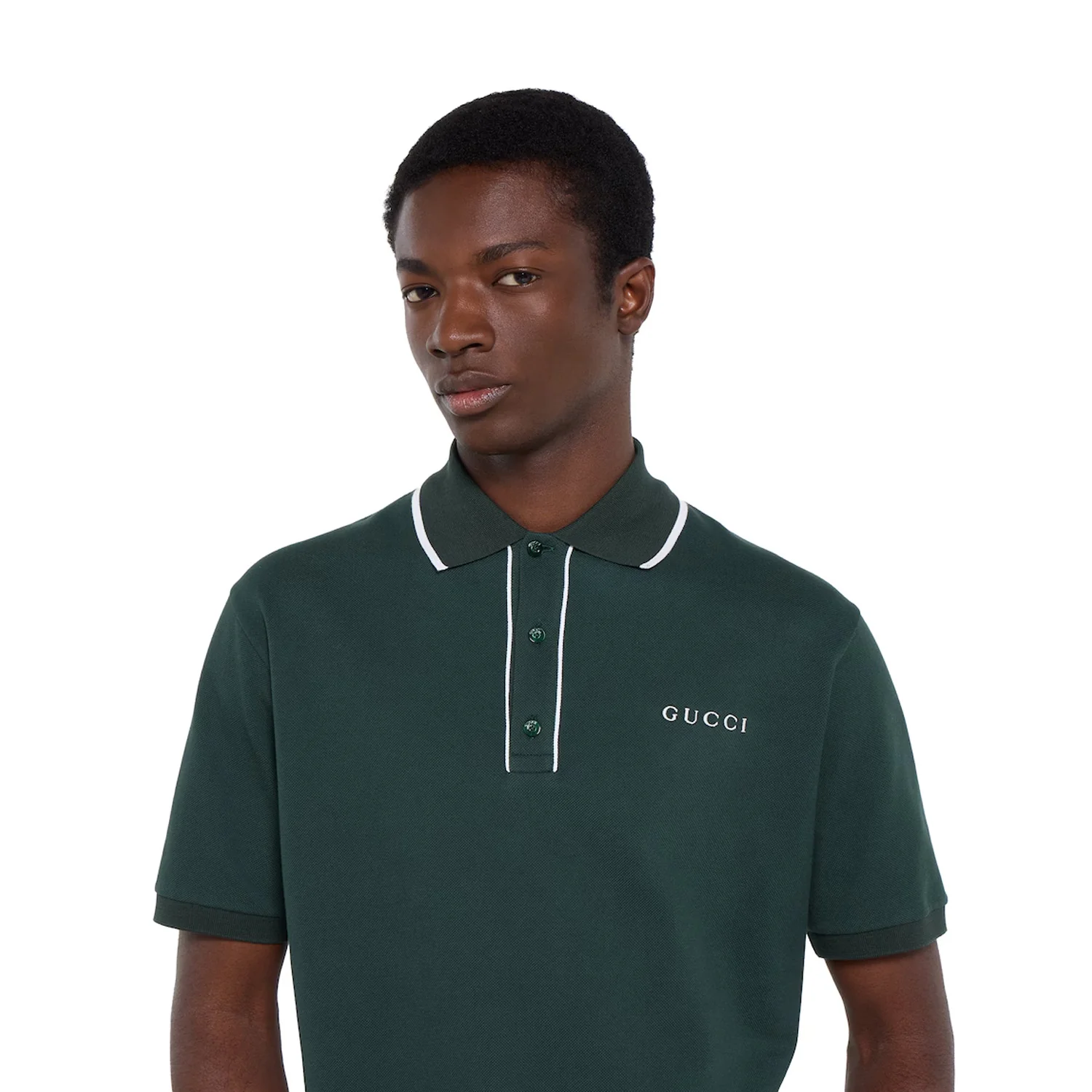 Gucci Cotton Piquet Polo Shirt With Embroidery - Image 2